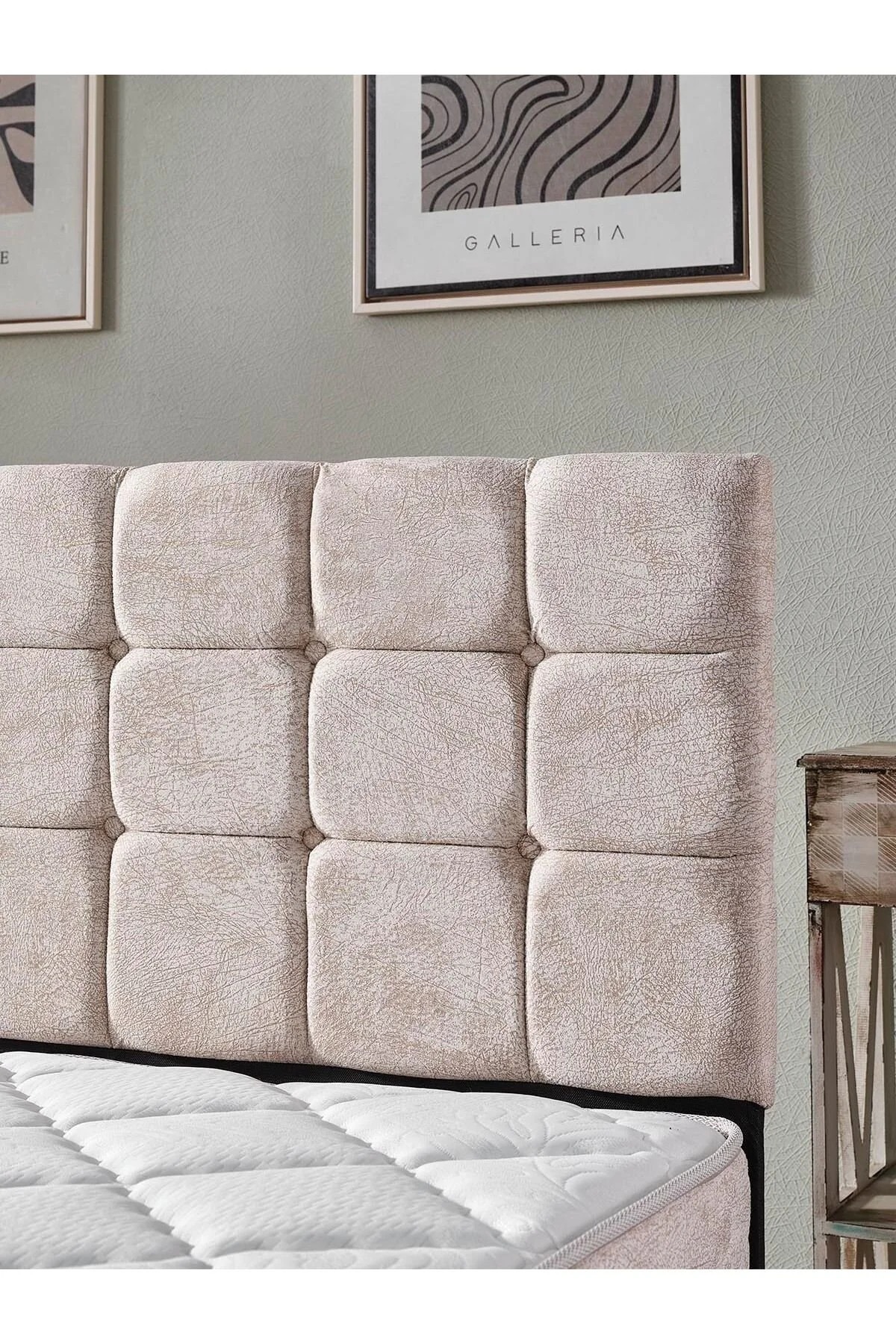 beehanem Bengü 120x200 Geniş Tek Kişilik Sandıklı Yatak+Baza+Başlık 3'lü Set Premium Tasarım