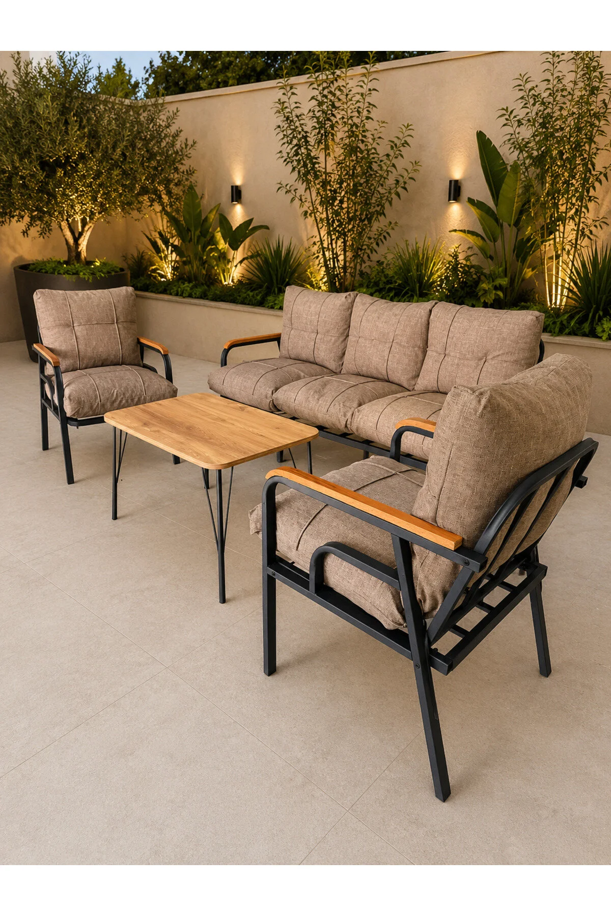 BM DESİNG Bahçe balkon mobilyası 3+1+1 bahçe&bistro mobilya