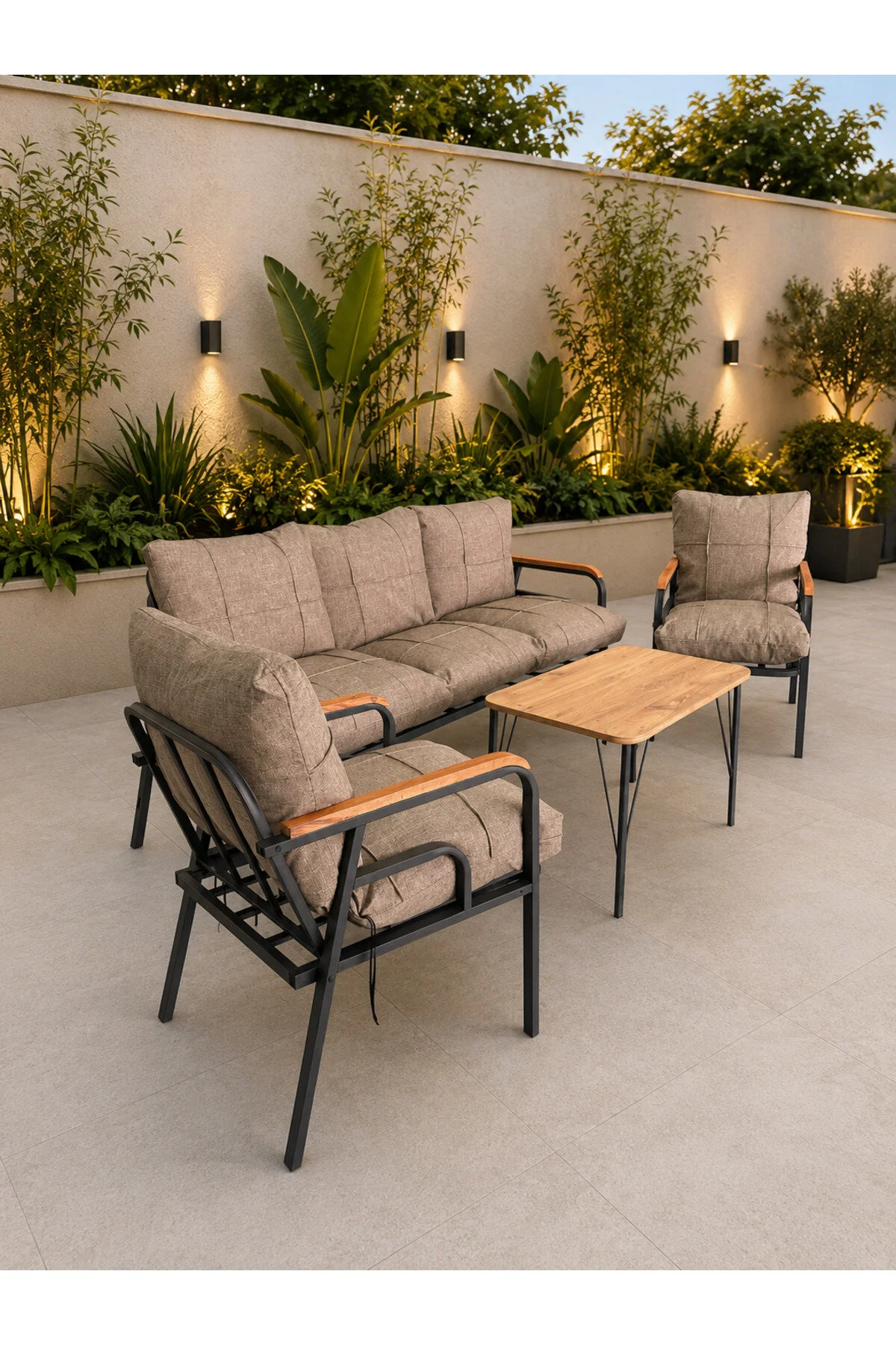 BM DESİNG Bahçe balkon mobilyası 3+1+1 bahçe&bistro mobilya