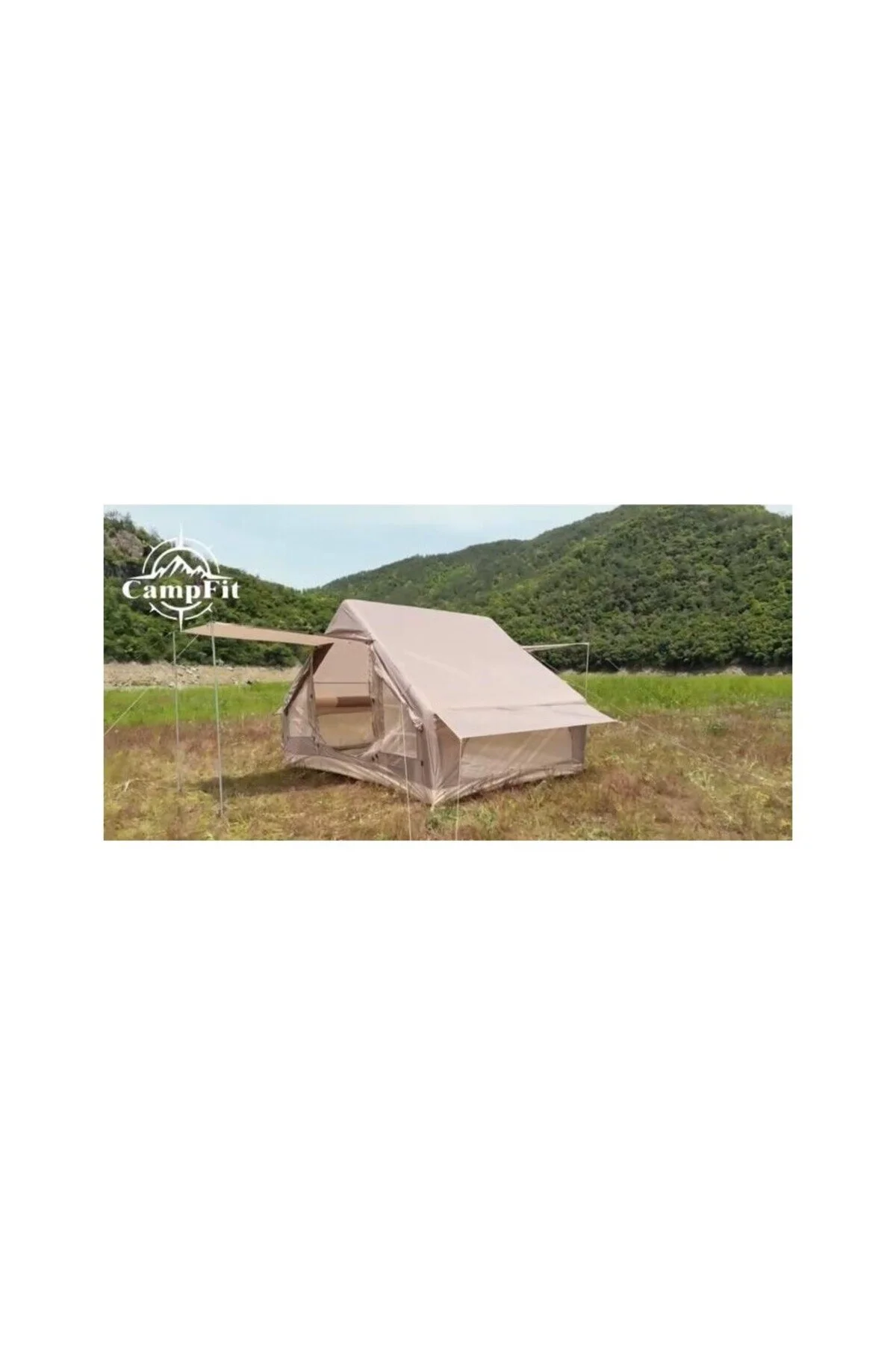 Campfit Şişme Çadır Tenteli Şişme Çadır – 300×210×190 cm 6m2 4-5 Kişilik Şişme Çadır Pompalı