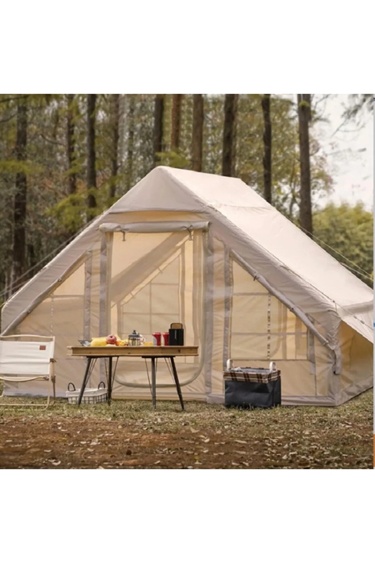 Campfit Şişme Çadır Tenteli Şişme Çadır – 300×210×190 cm 6m2 4-5 Kişilik Şişme Çadır Pompalı