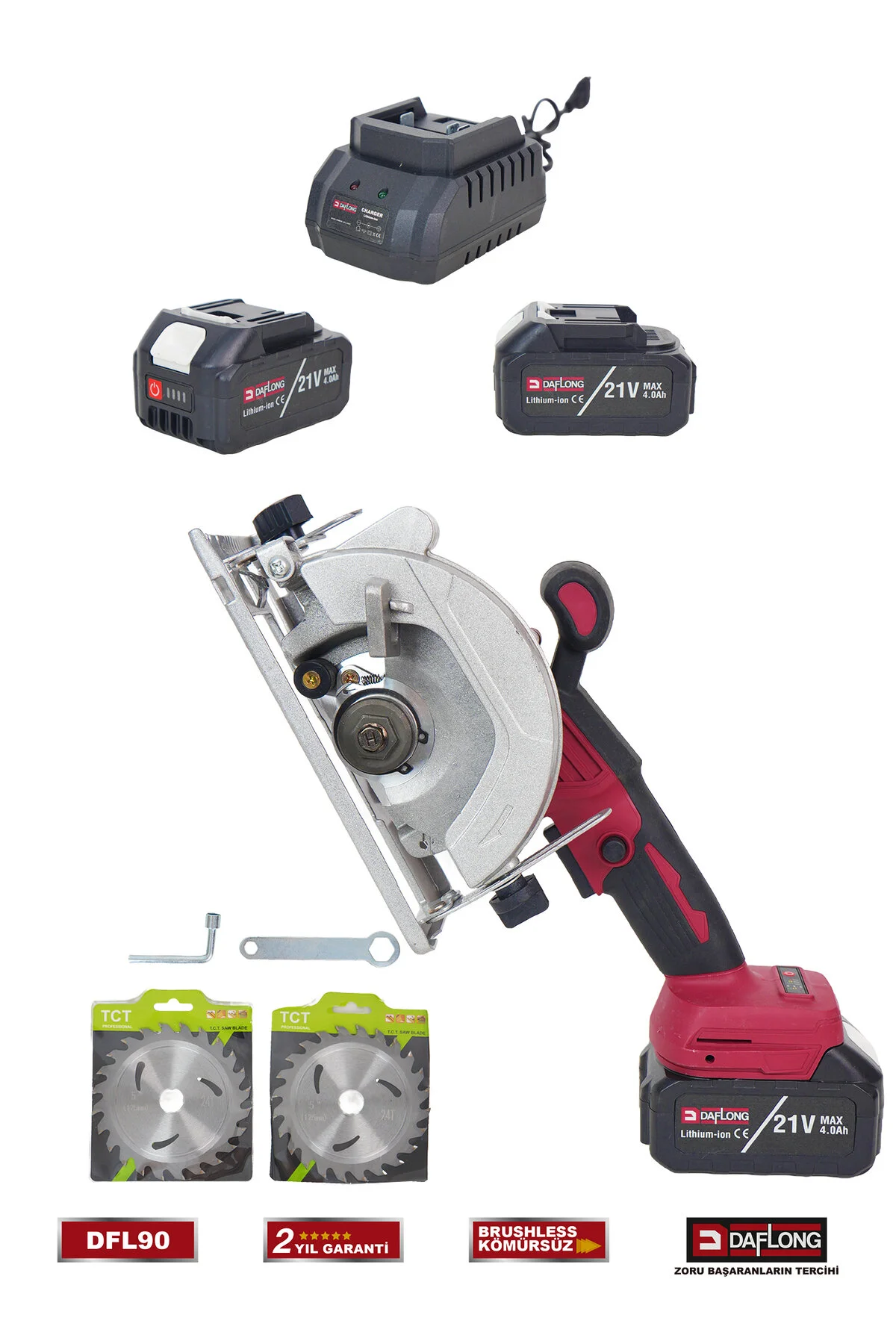 Daflong PRO 21V KÖMÜRSÜZ 125 MM BAKIR SARGILI SUNTA KESME MAKİNASI DFL-90