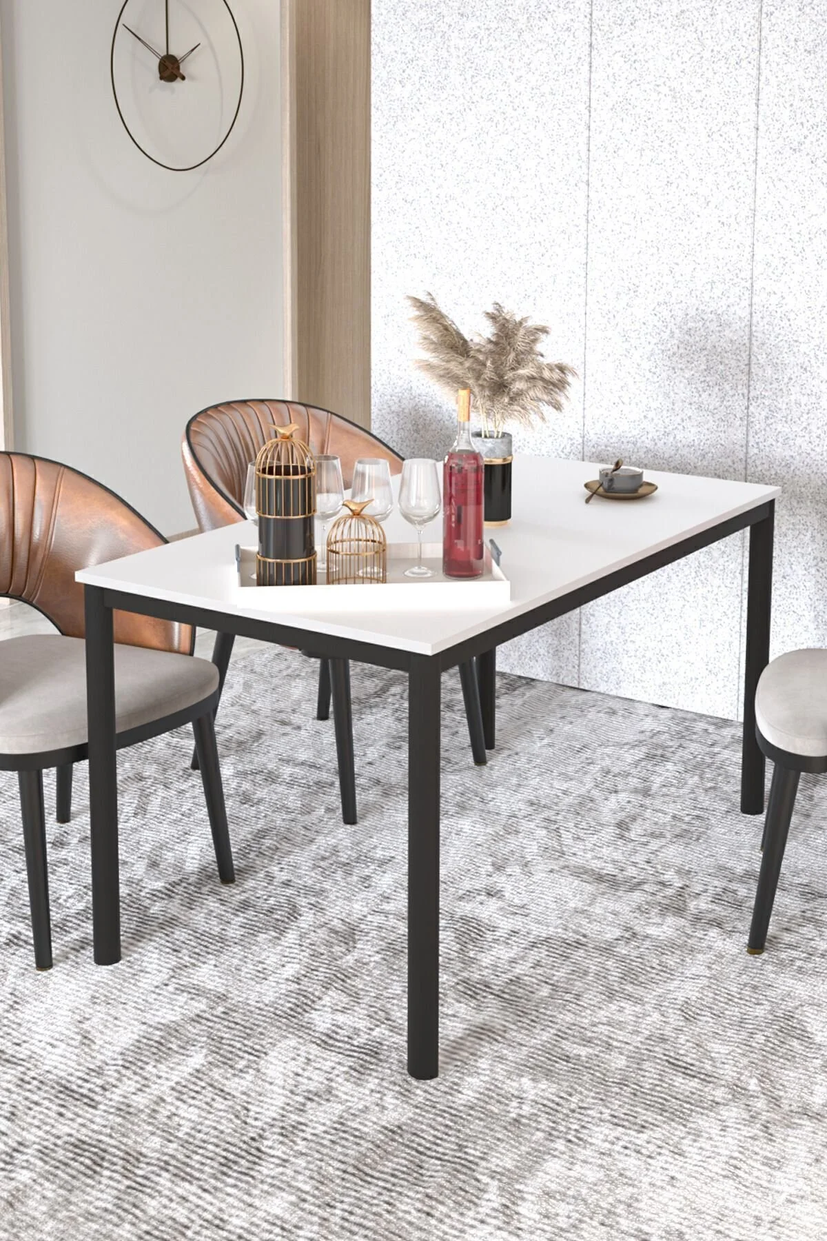 DEKOPRATİK ELEGANCE YEMEK MASASI BEYAZ 120X70