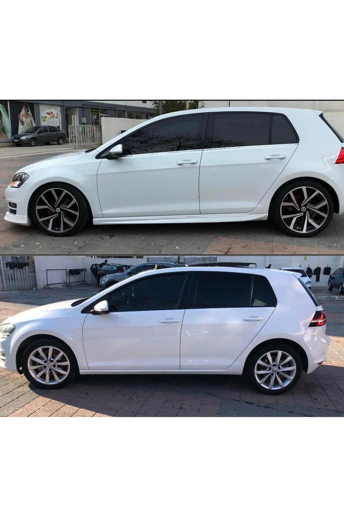 DEMİRTUNİNG VW GOLF MK7/7,5 LC9A BEYAZ BOYALI FİBER MARŞPİYEL YAN ETEK