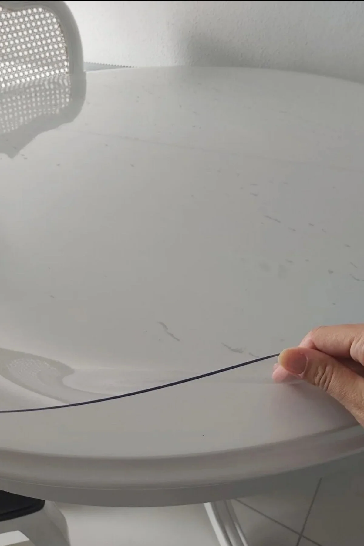 Genel Markalar Yuvarlak 2,6mm Şeffaf Kalın PVC Masa Örtüsü Kaymaz Koruyucu