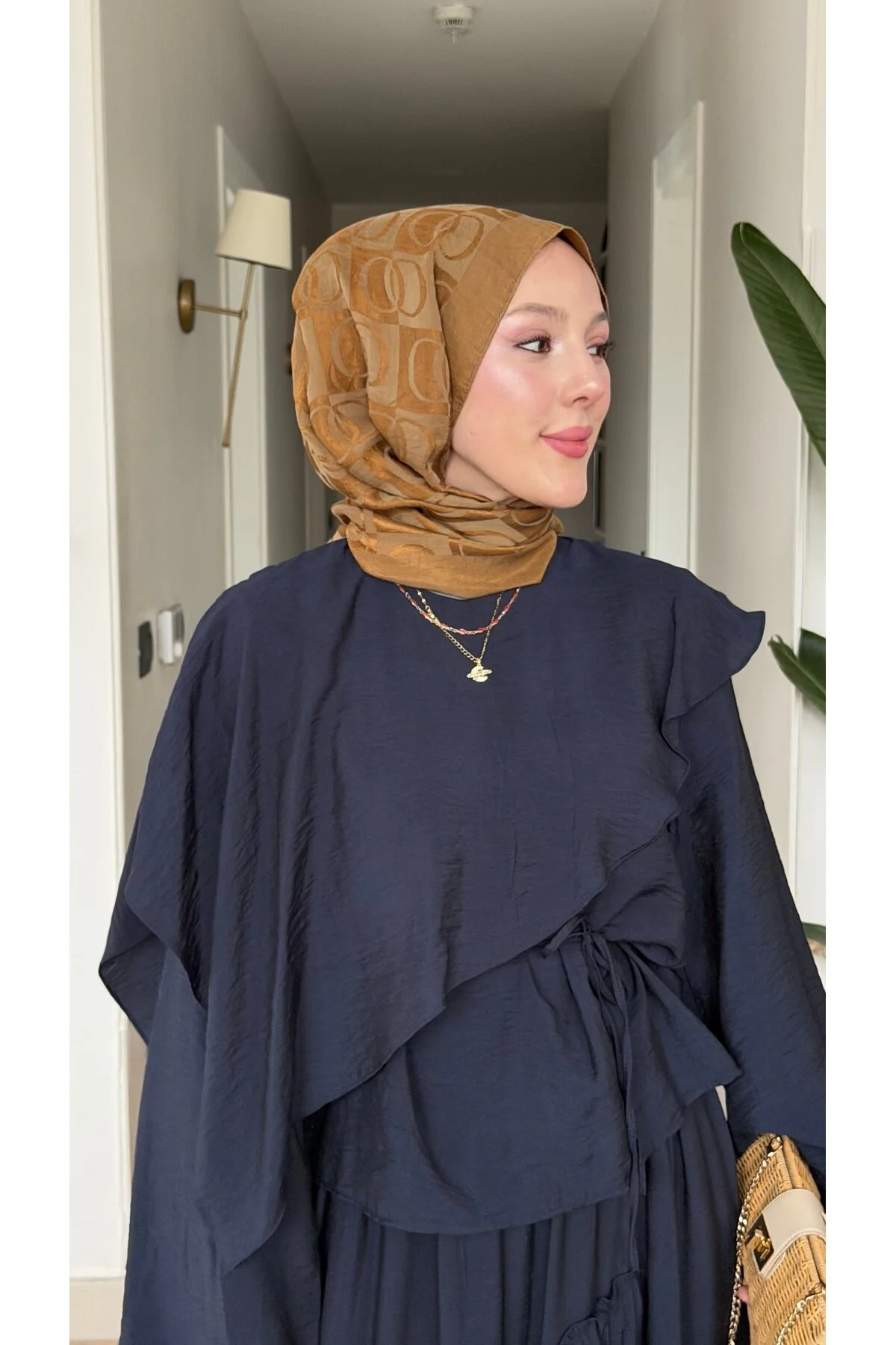 merve ada design Rosella Fırfır Detaylı Etekli Takım