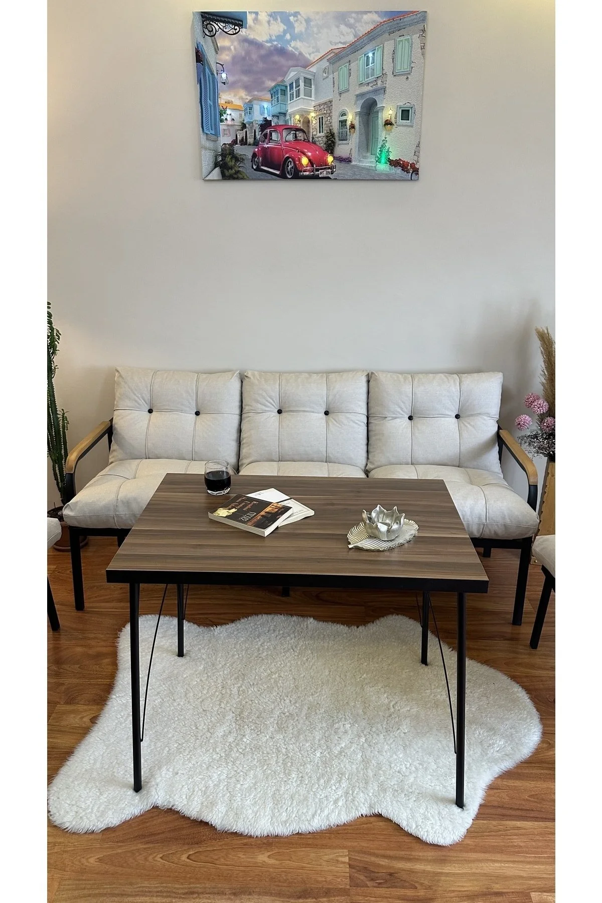 Modern Style Home Modern Kadıköy Balkon, Bahçe, Cafe - Metal Kanepe Koltuk Takımı - 3+1+1+masa