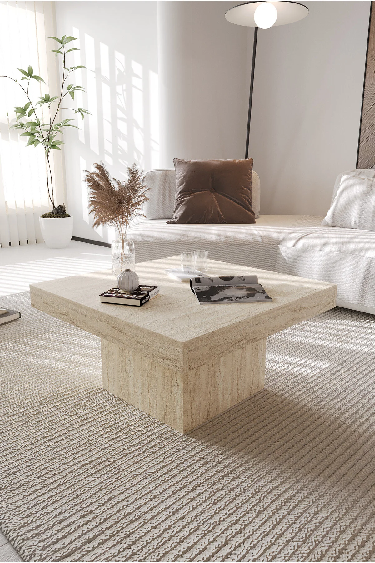OBİ Atölye VOLKA Orta Sehpa 72x72 cm İskandinav Stili Küp Sehpa