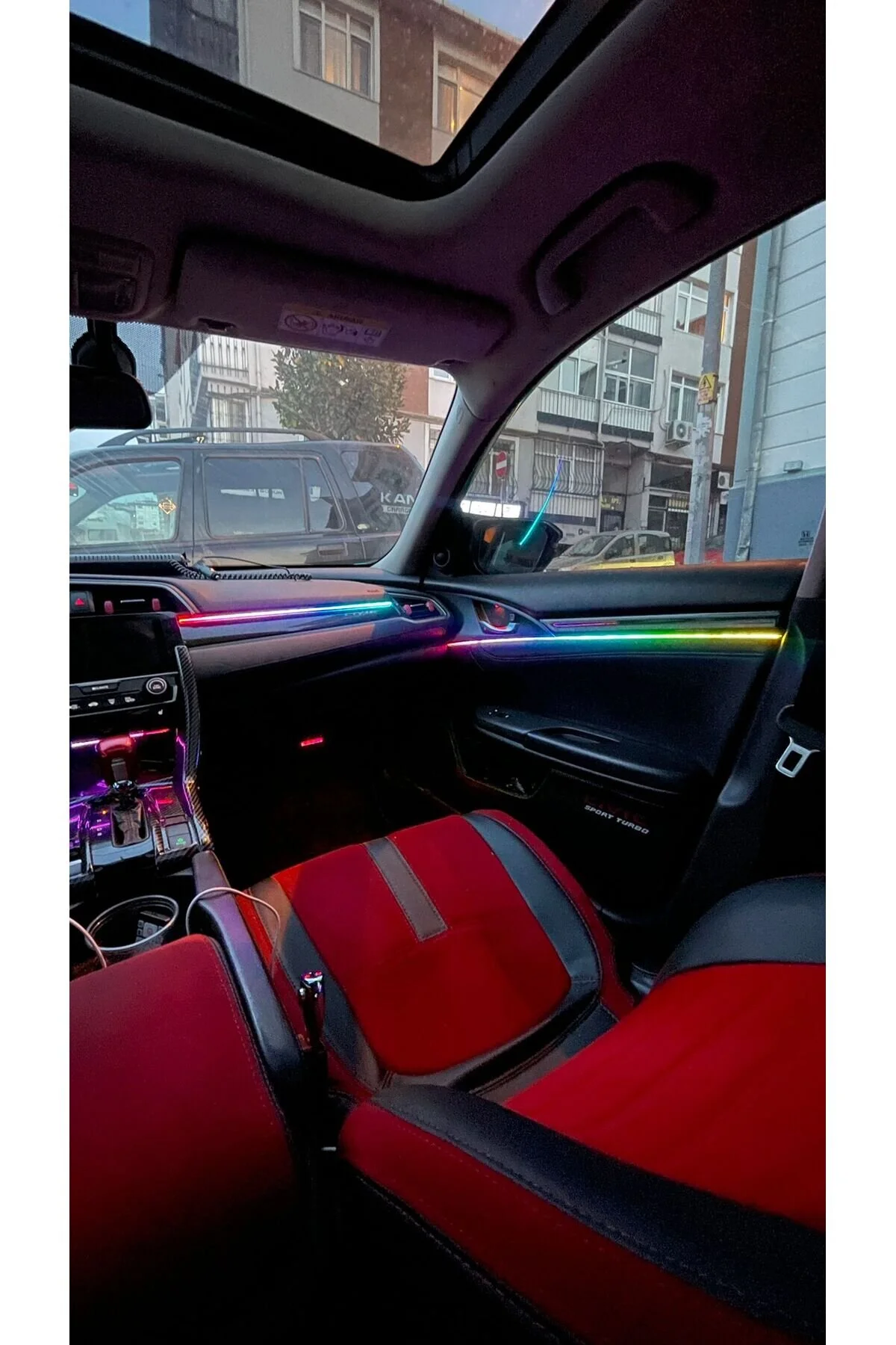 ÖZKAN TUNING AKSESUAR 64 Renk RGB Araç İç Ambiyans Led Dekorasyon Ortam Işıkları