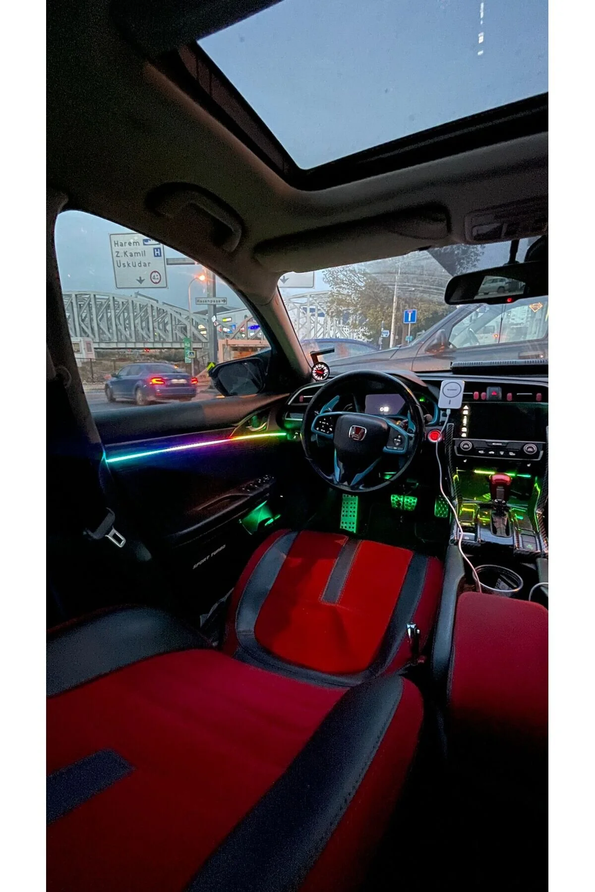 ÖZKAN TUNING AKSESUAR 64 Renk RGB Araç İç Ambiyans Led Dekorasyon Ortam Işıkları