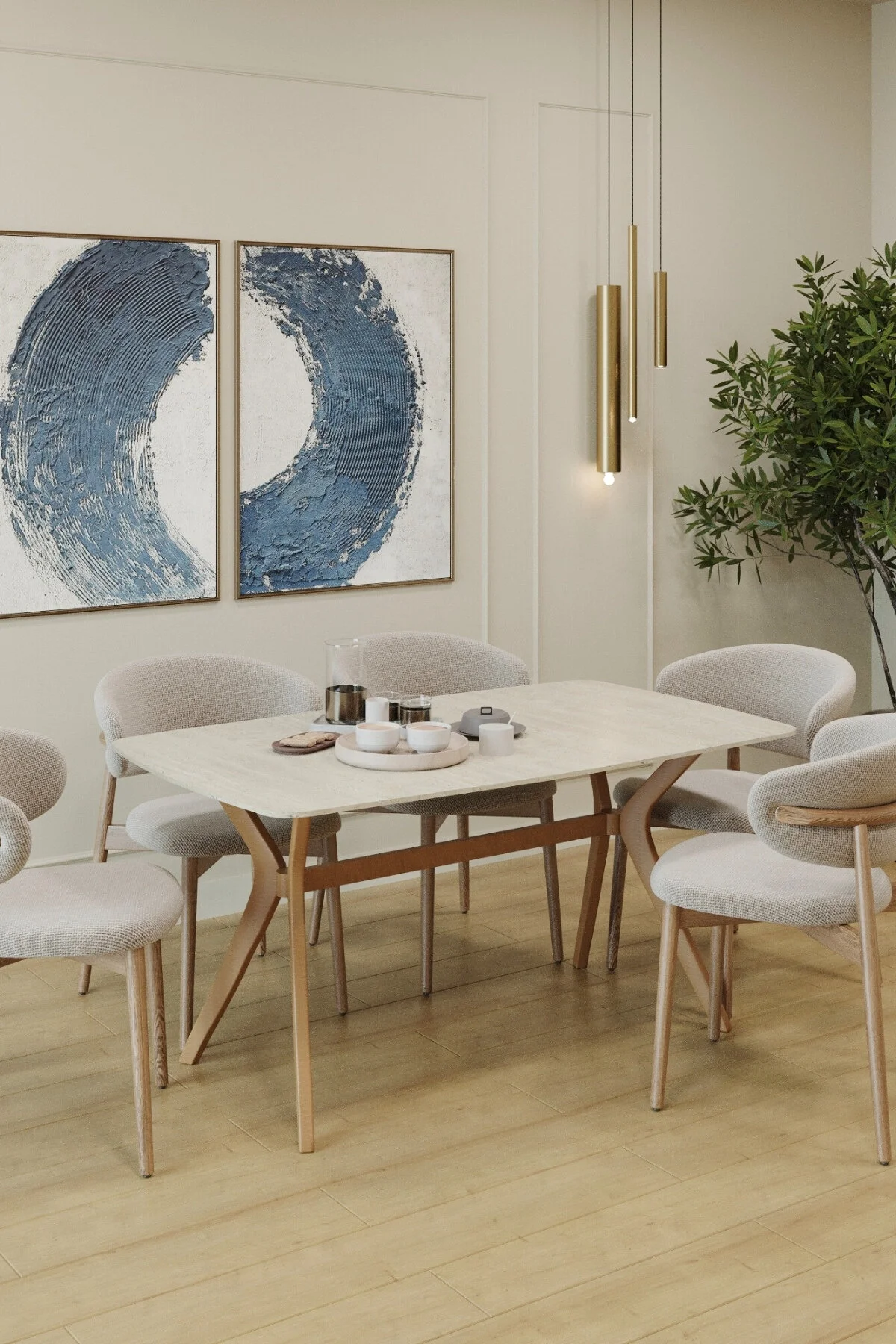 PLASMOB 80X120 MDF Mutfak Masası (Sadece Masa) Salon Masası Balkon Masası Viktoria Serisi-Traverten/Ceviz