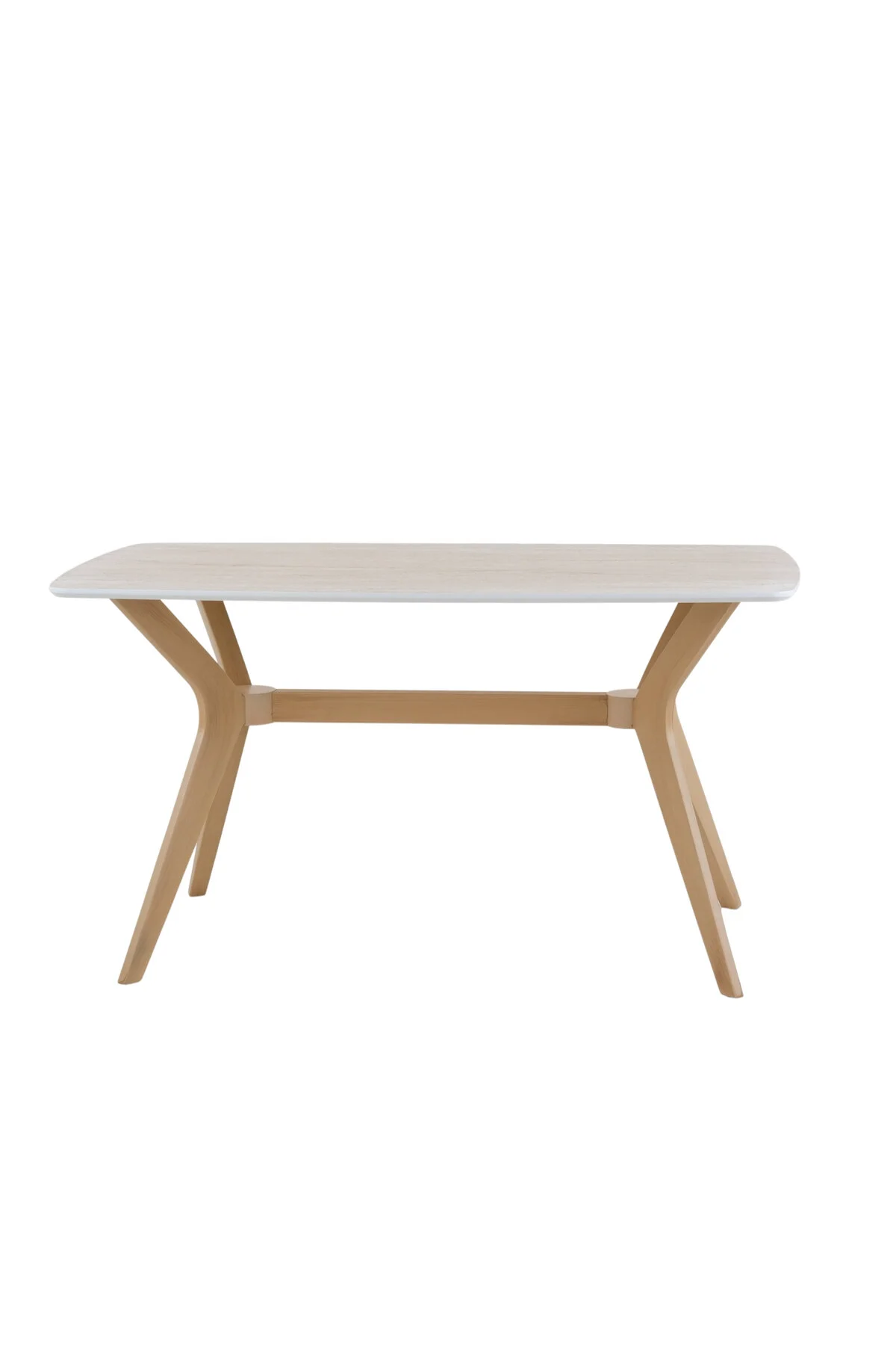 PLASMOB 80X120 MDF Mutfak Masası (Sadece Masa) Salon Masası Balkon Masası Viktoria Serisi-Traverten/Ceviz