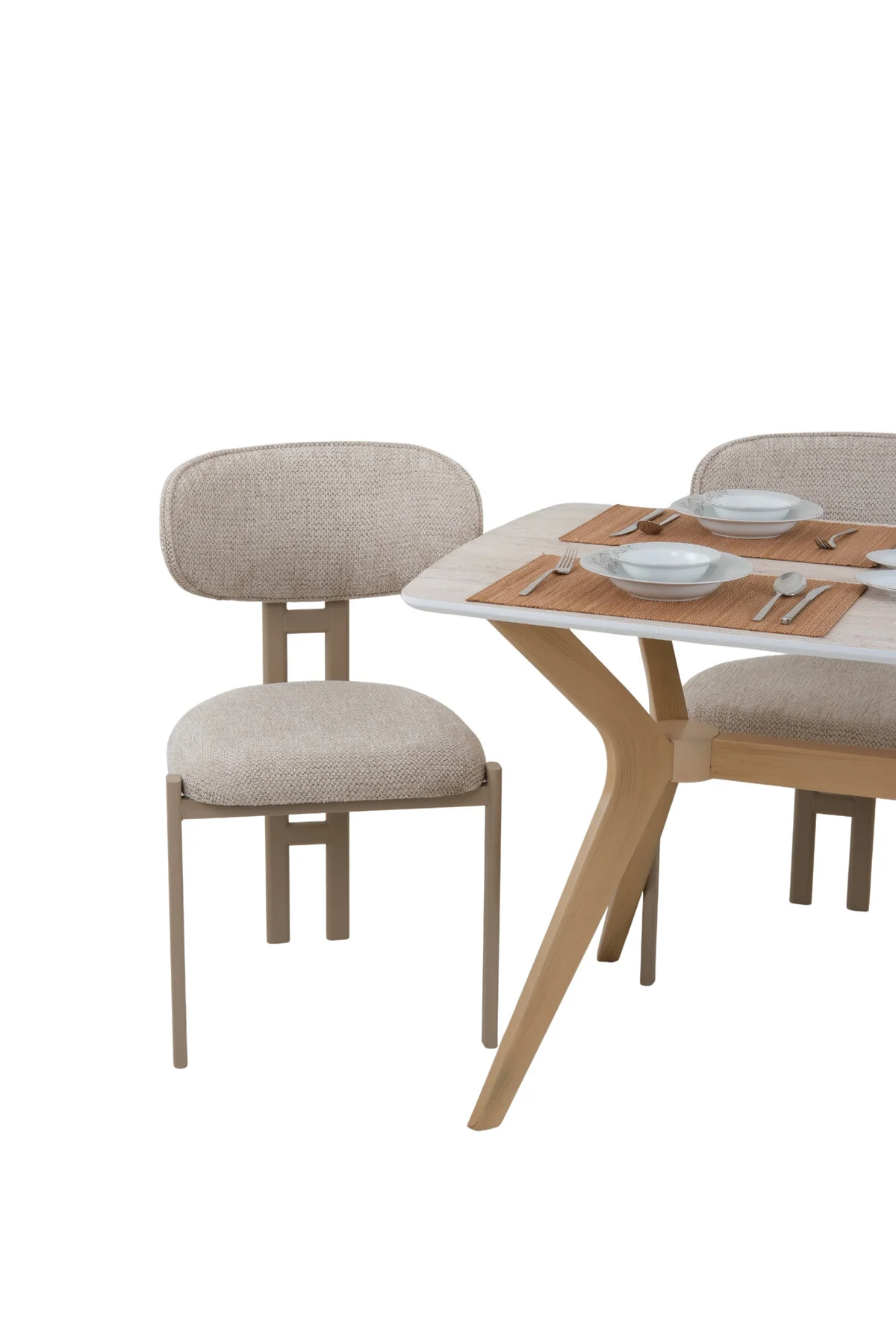PLASMOB 80X120 MDF Mutfak Masası (Sadece Masa) Salon Masası Balkon Masası Viktoria Serisi-Traverten/Ceviz