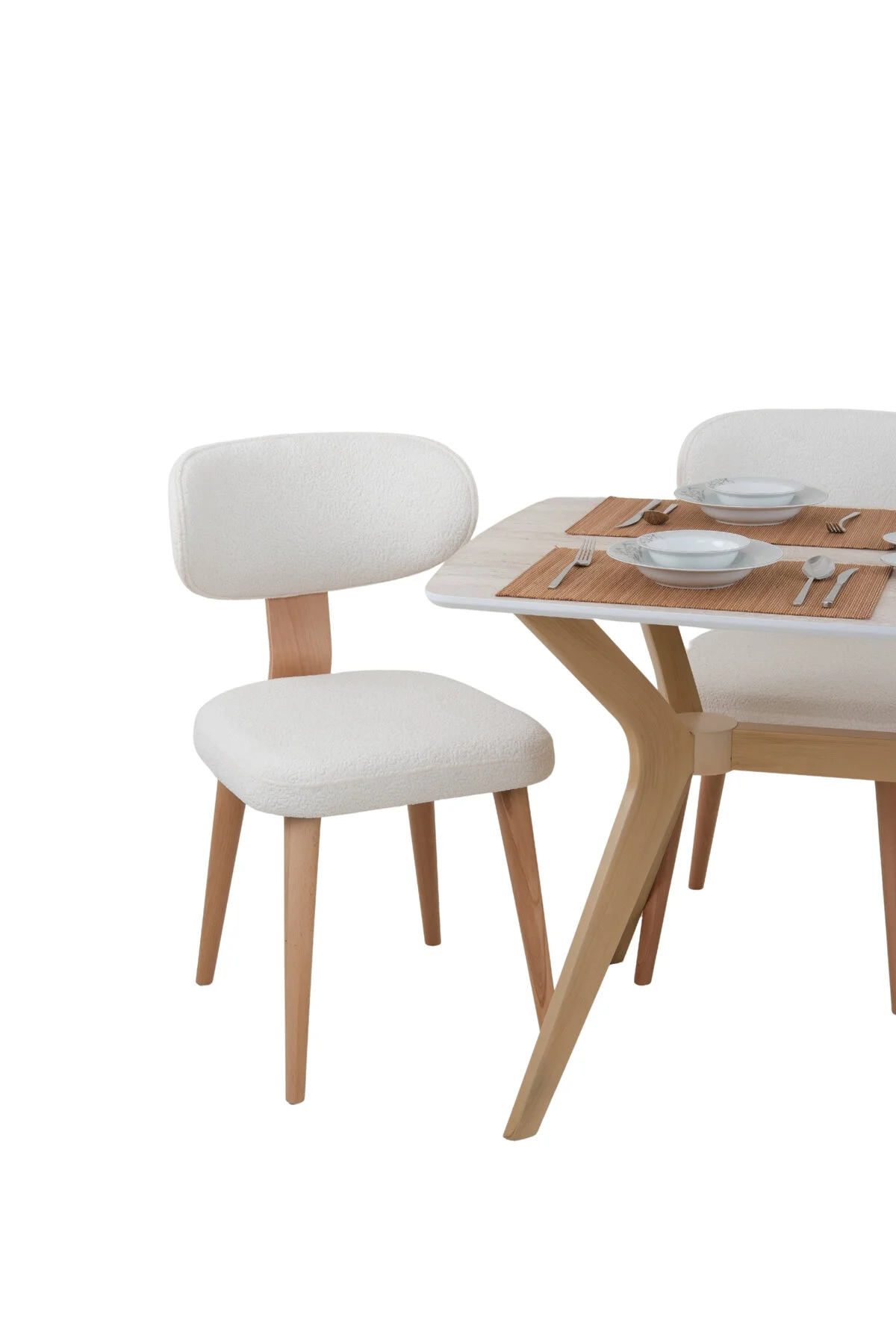 PLASMOB 80X120 MDF Mutfak Masası (Sadece Masa) Salon Masası Balkon Masası Viktoria Serisi-Traverten/Ceviz