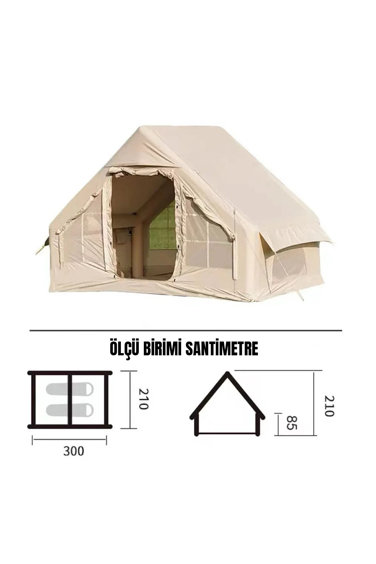 ROBO 6 Kişilik 4 Mevsim Şişme Kamp Çadırı (Oxford 210T UPF>40 Kumaş, -40 °C'ye Kadar Kullanım)