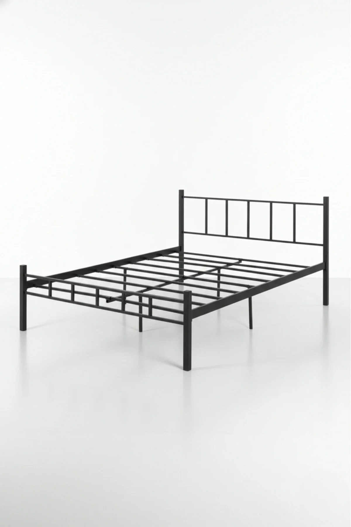 Sevinse Home Çift Kişilik Ferforje Metal Karyola Siyah