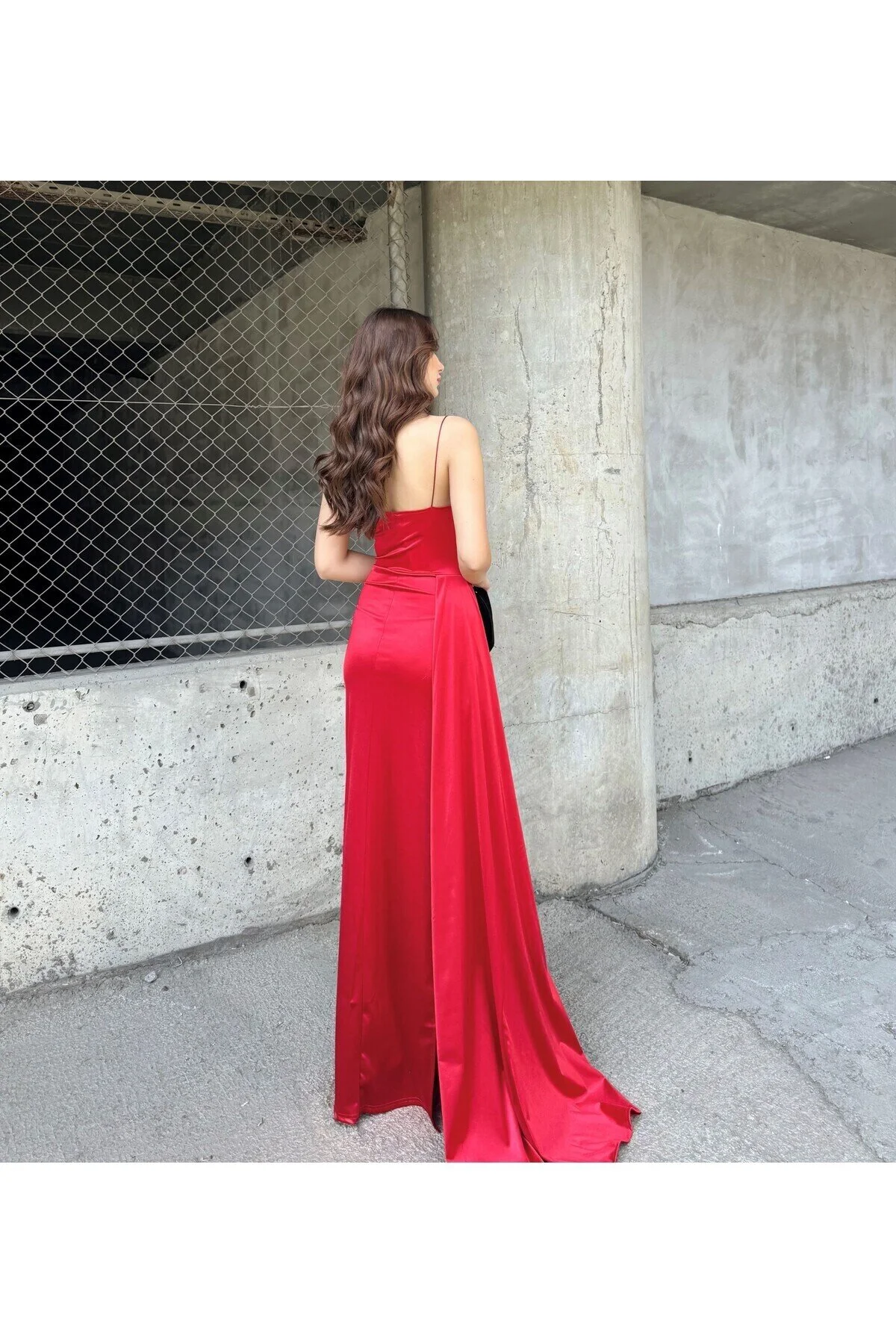 Sindimoda Degaje Yaka Yırtmaçlı Abiye 582243
