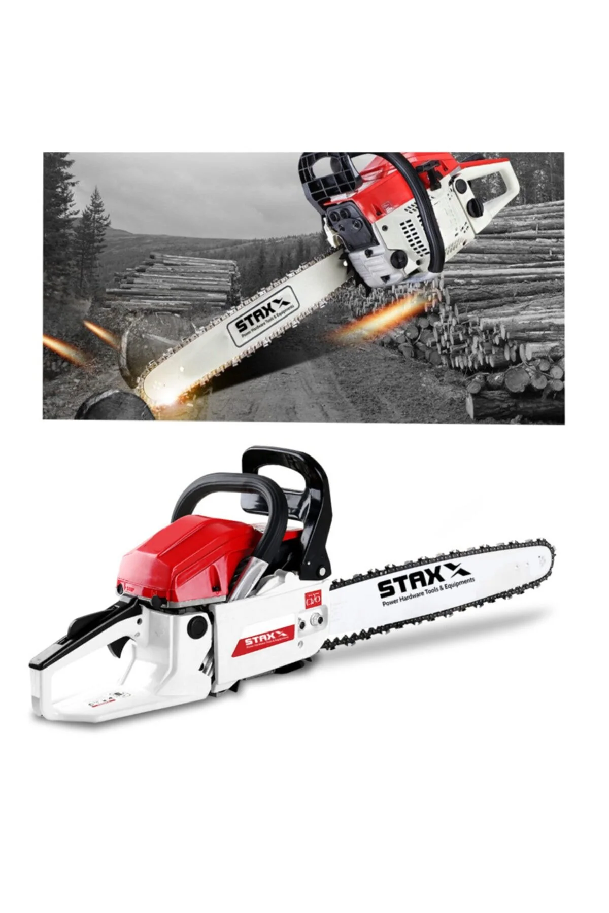 STAXX POWER American Tt-oop63 Ağaç Odun Dal Kesme Makinesi Benzinli Motorlu Testere Orman Motoru 63cc 7.9 Hp
