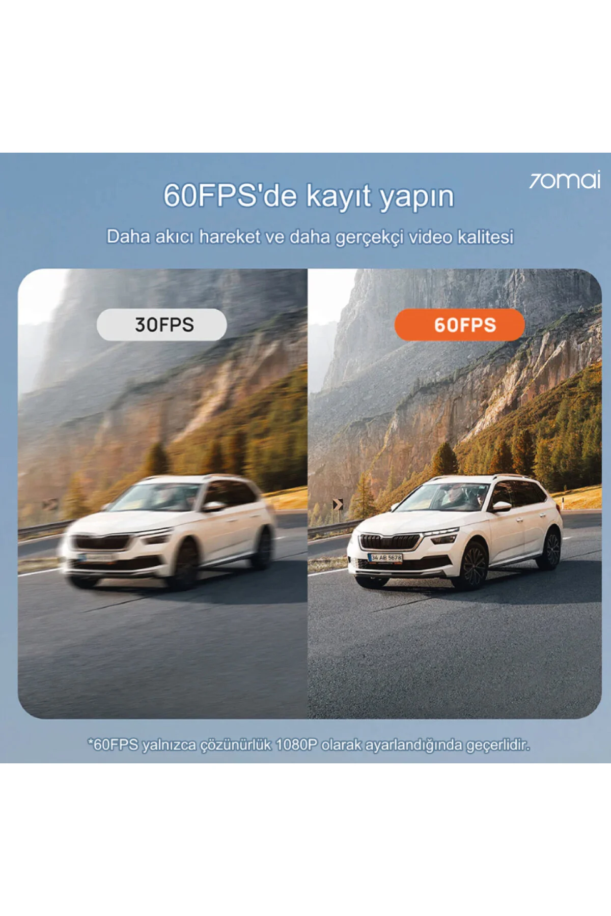 70MAİ 70mai A800s 4k Araç Içi Kamera Rc06 Arka Kamera