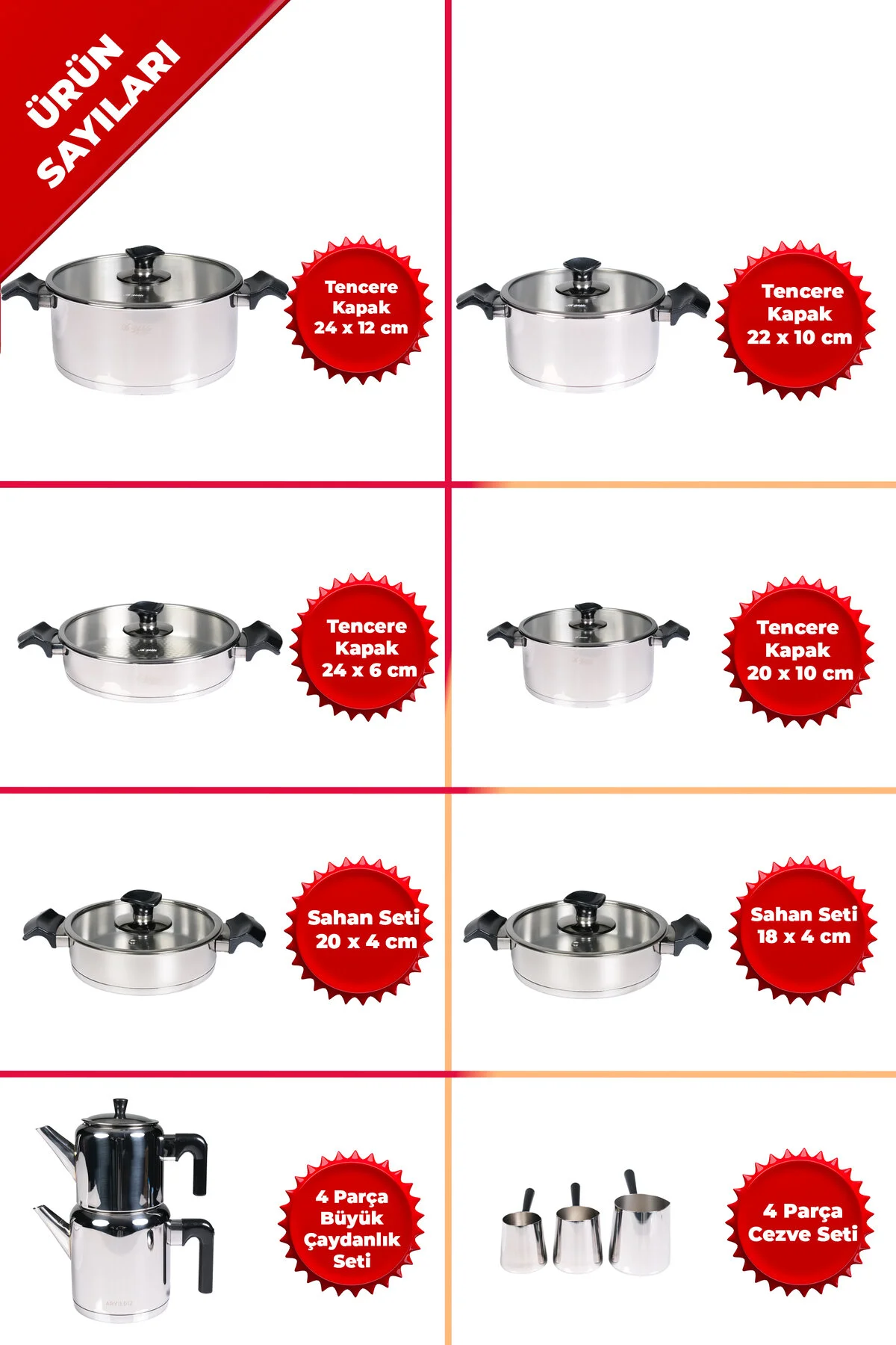 Aryıldız King 20 Parça Ideal Set Cam Kapak Siyah