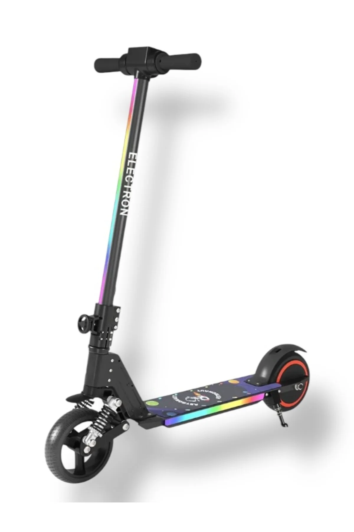ASENASHOP Elektrikli Çocuk Amortisörlü Led'li Scooter 130 W ( Dizlik Ve Dirseklik Hediyeli)