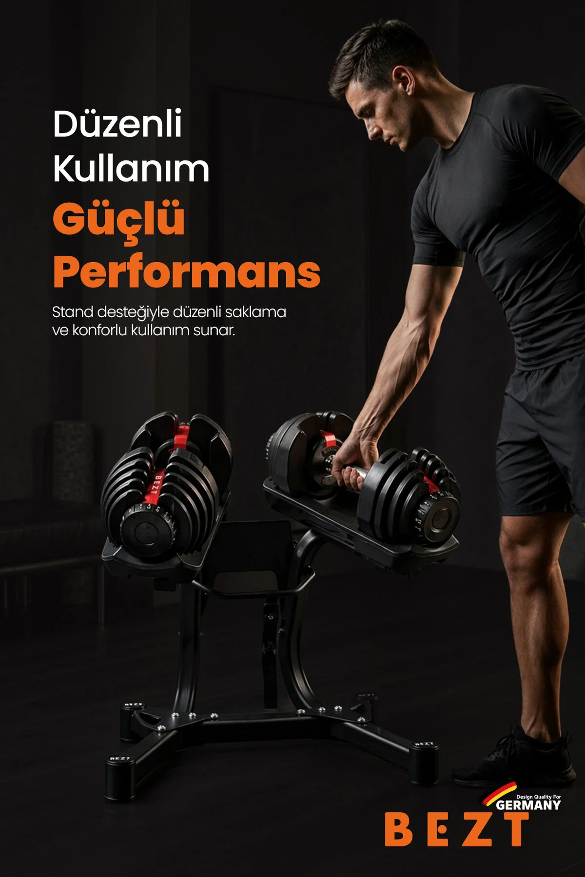 Bezt Pro Sports 40kg Ayarlanabilir Dambıl & Ağırlık Seti Kırmızı
