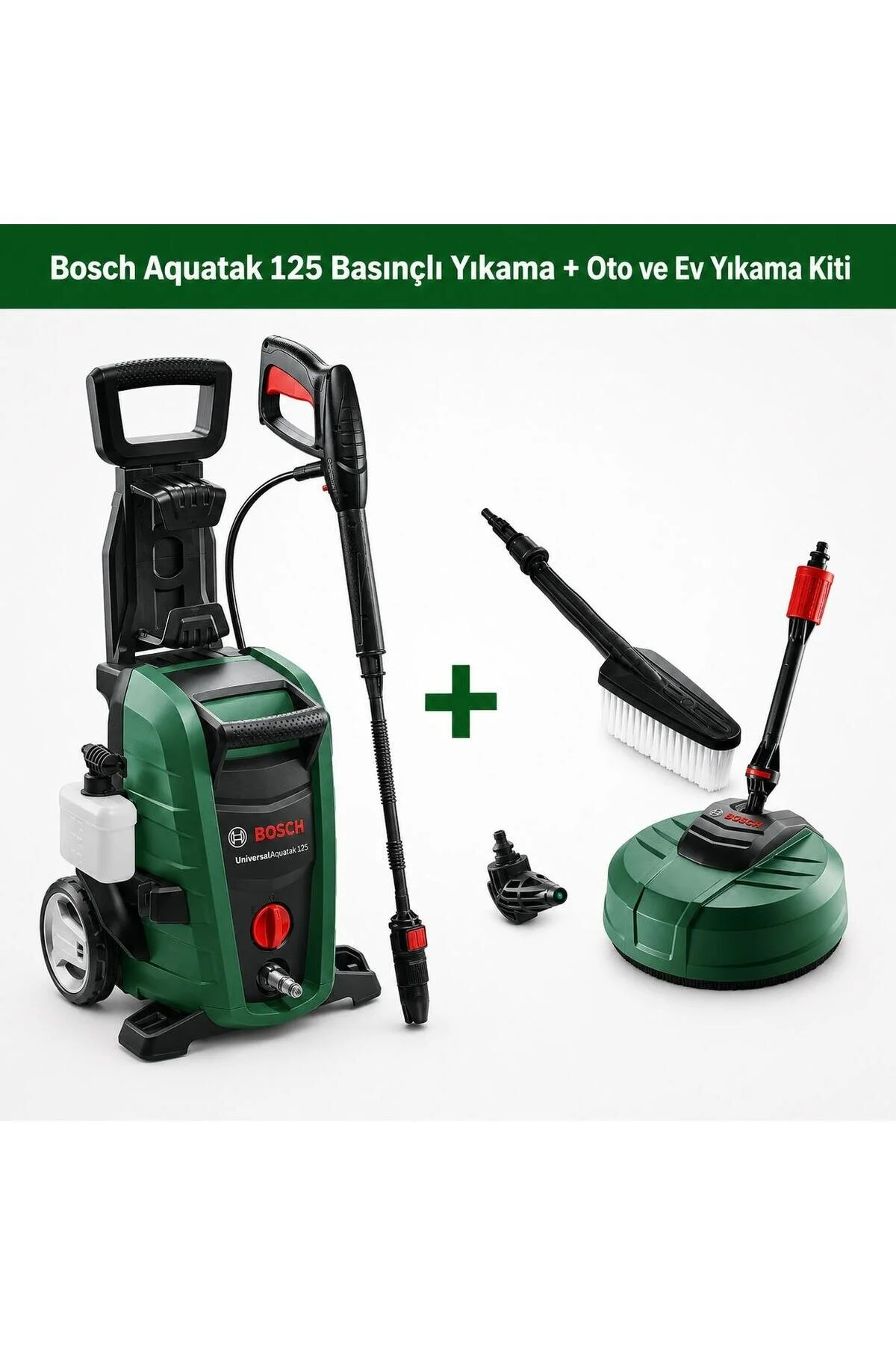 Bosch Aquatak 125 Basınçlı Yıkama + Oto ve Ev Yıkama Kiti 061599262D