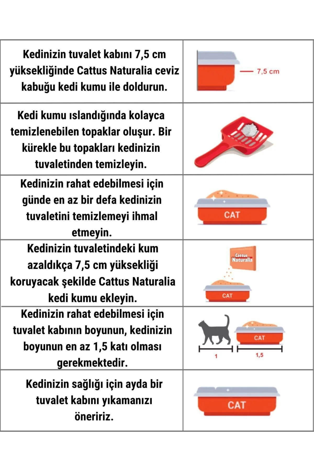 Cattus Naturalia Aktif Karbonlu Klasik Ceviz Kabuğundan Yapılmış Doğal Kedi Kumu 3'lü; %100 Organik, Tozsuz, Kokusuz