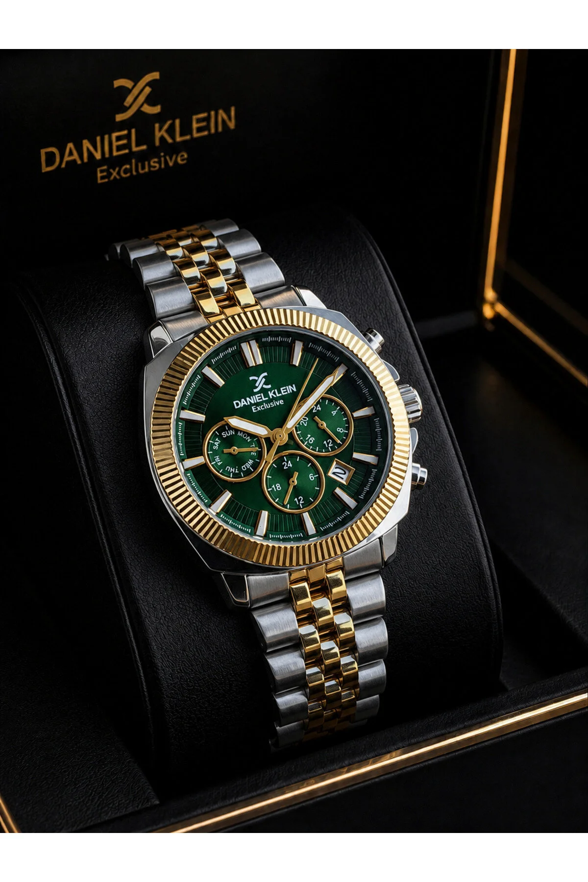 Daniel Klein Çelik Kordon Rolex Kasa+Takvim 3 Atm Suya Dayanıklı Erkek Kol Saati EDK.1.10665-7