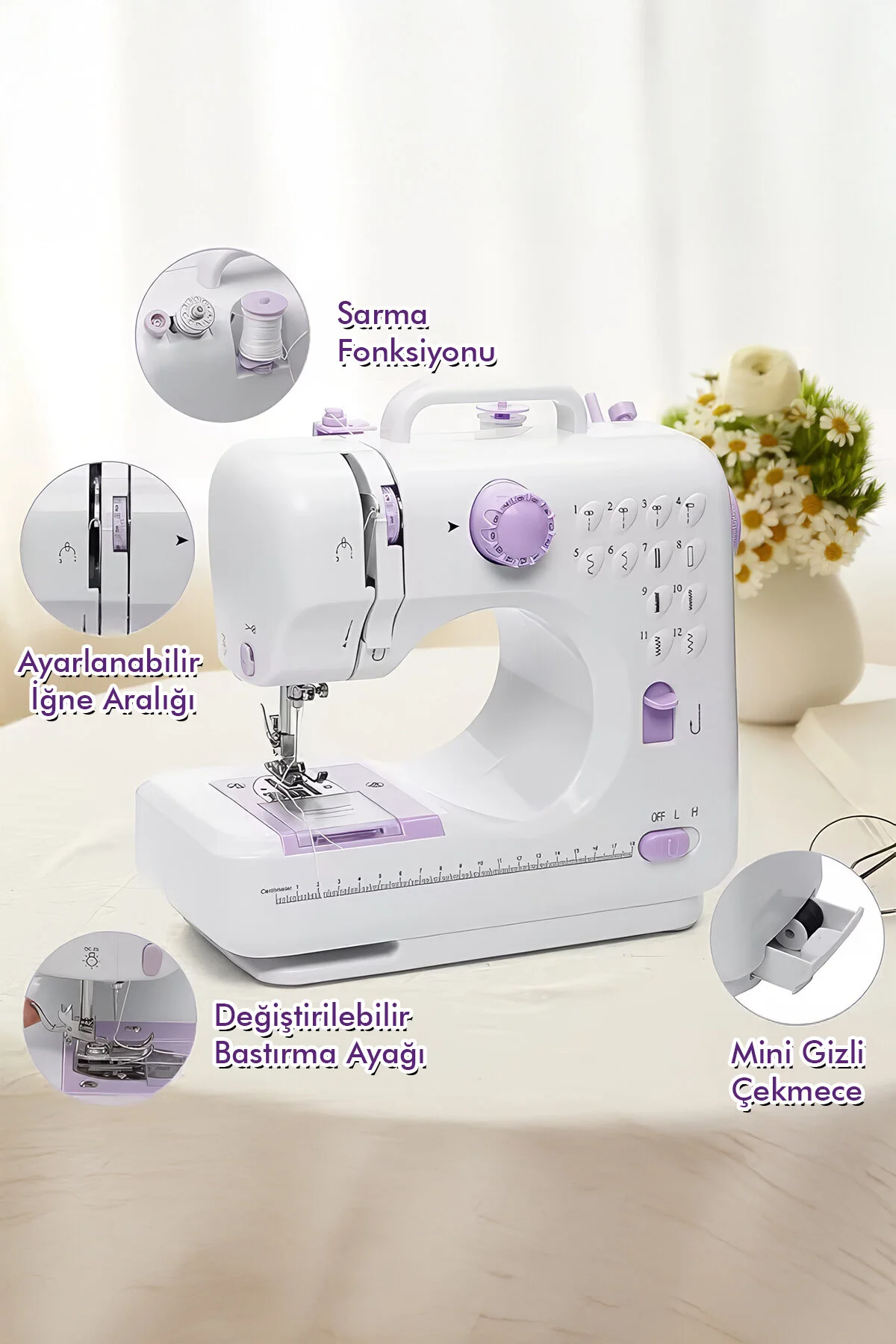 DEMPOWER 12 Dikiş Fonksiyonlu Ev Tipi Dikiş Makinesi