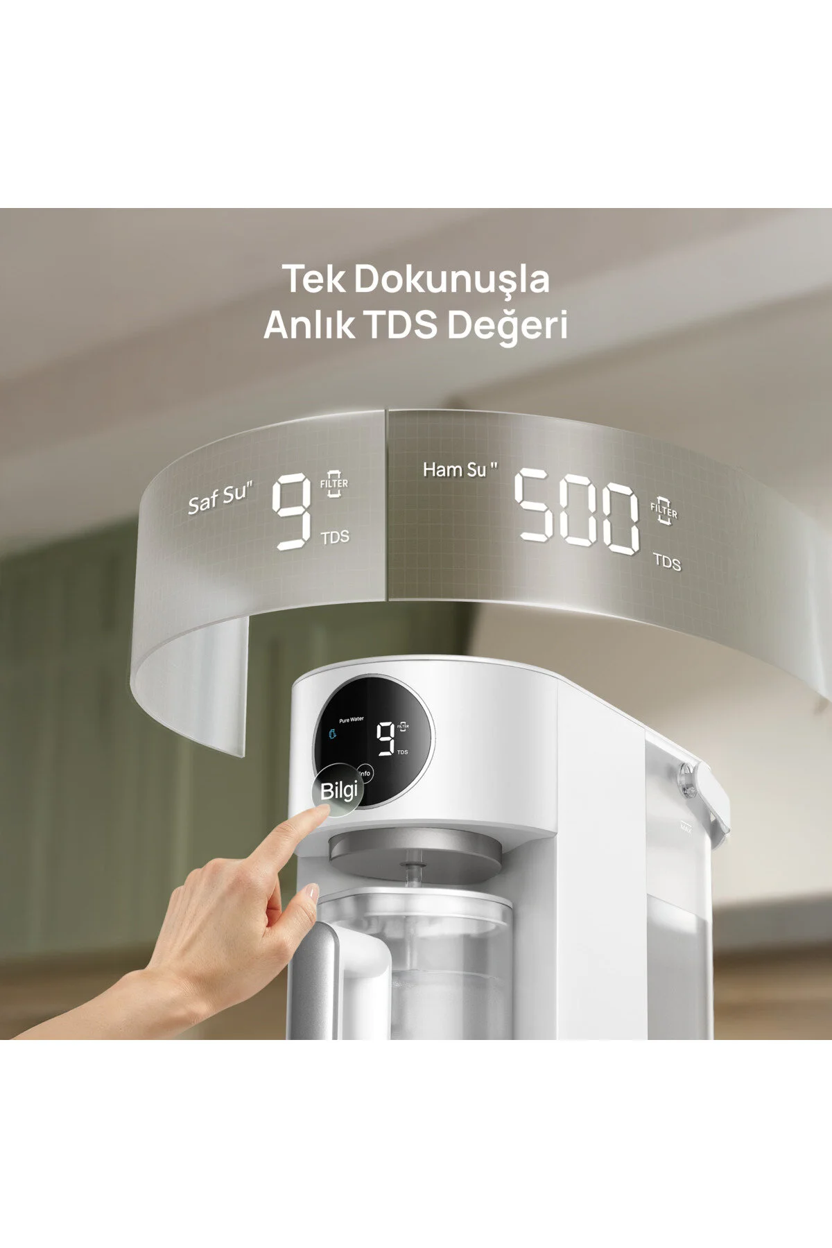 Dreo Water Filter 115 Su Arıtma Cihazı, 7 Aşamalı RO , 5L Tanklı, TDS Ölçerli, Kurulumsuz