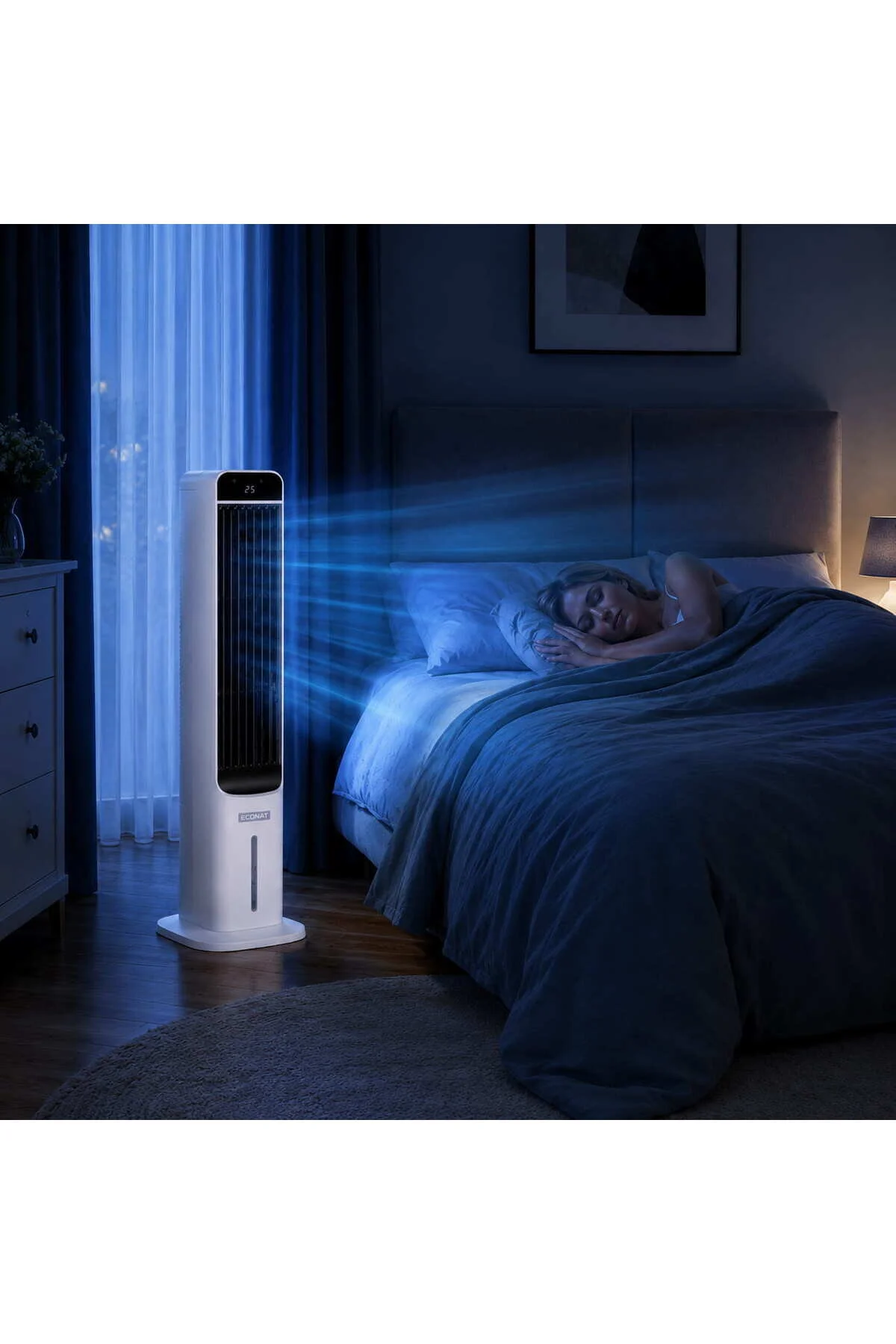 econat EC5 5L Sulu Soğutucu, Kumandalı, 80W, 3 Hız Kademeli Hava Soğutucu