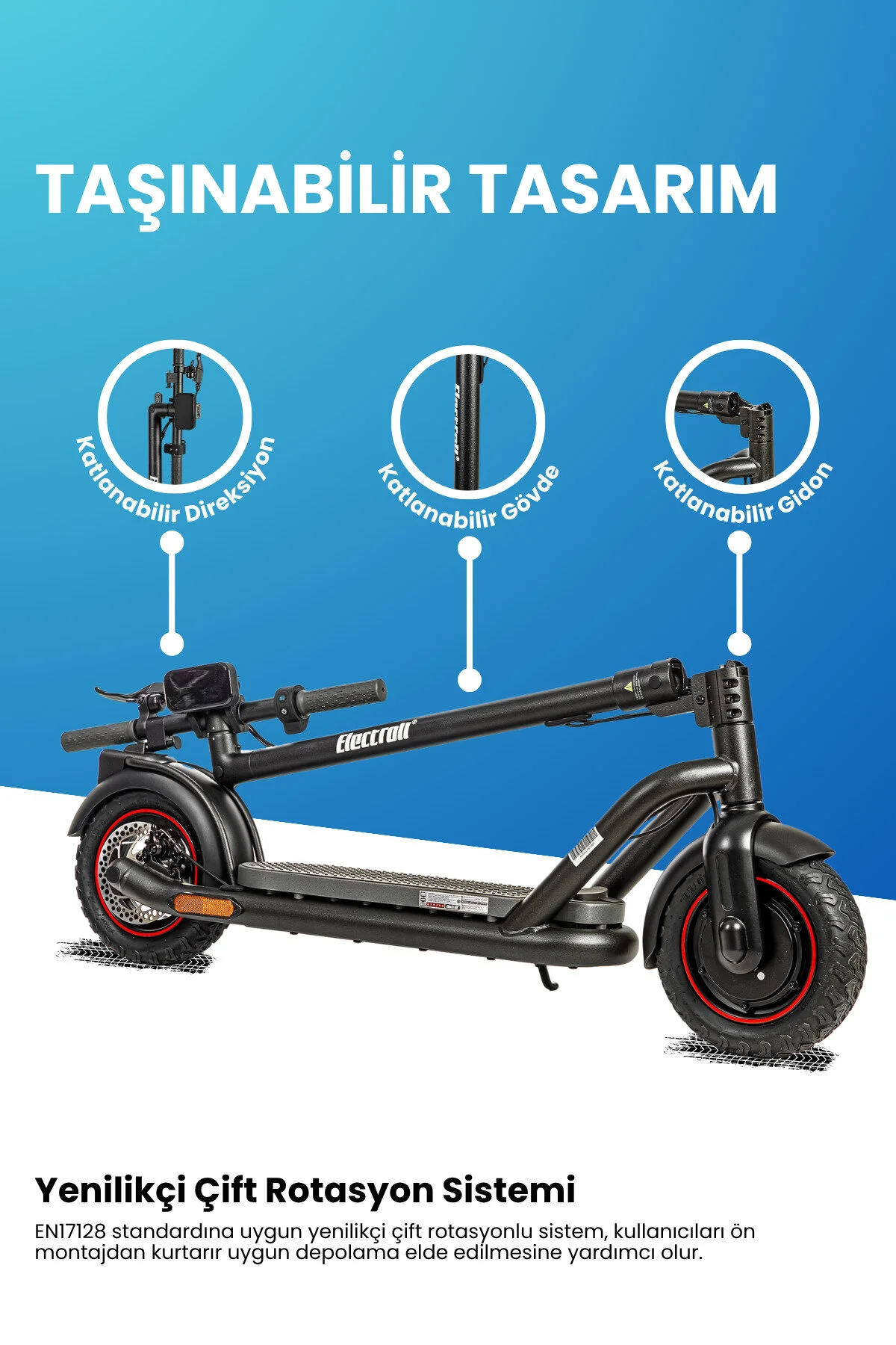ELECTROLL N65 Elektrikli Scooter 1200 Watt Yenilikçi Teknoloji, Zarif Tasarım, Üstün Konfor, Güvenli Sürüş