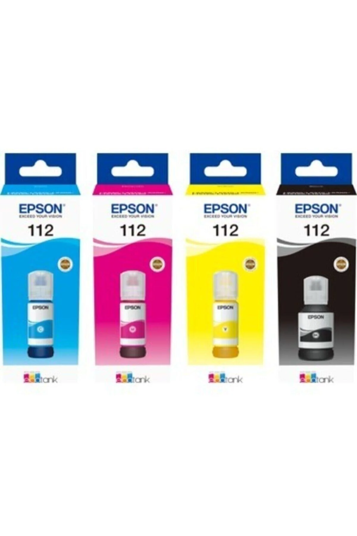 Epson 112 Ecotank L6570 siyah Ve Renkli orjinal Mürekkep Kartuş Takımı