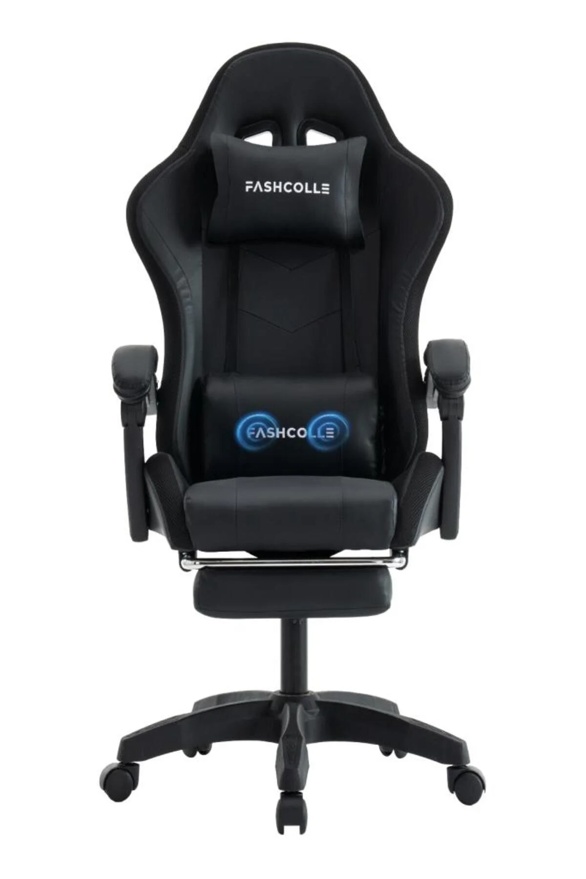 Fashcolle Black Star Işıklı - Masaj Özellikli Oyuncu Koltuğu Black