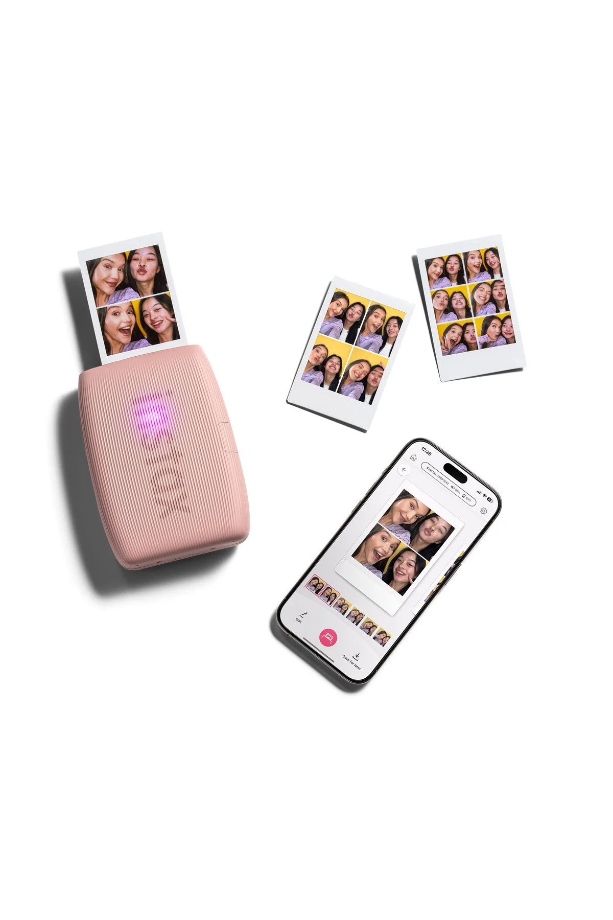 Fujifilm Instax Mini Link 3 Pembe Akıllı Telefon Yazıcısı Beyaz Çanta ve 20'li Mini Film