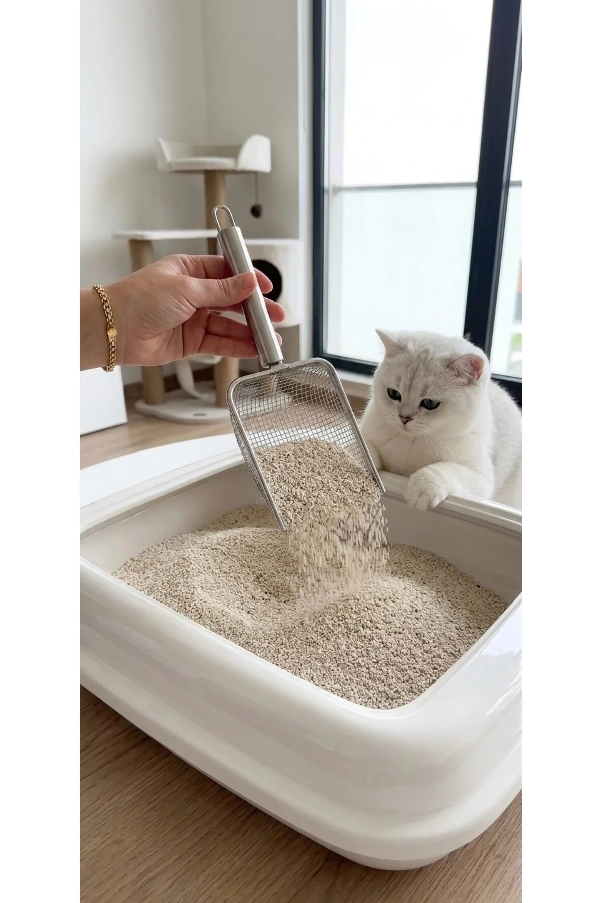 Genel Markalar Paslanmaz Çelik Kedi Kumu Küreği – Dayanıklı ve Hijyenik