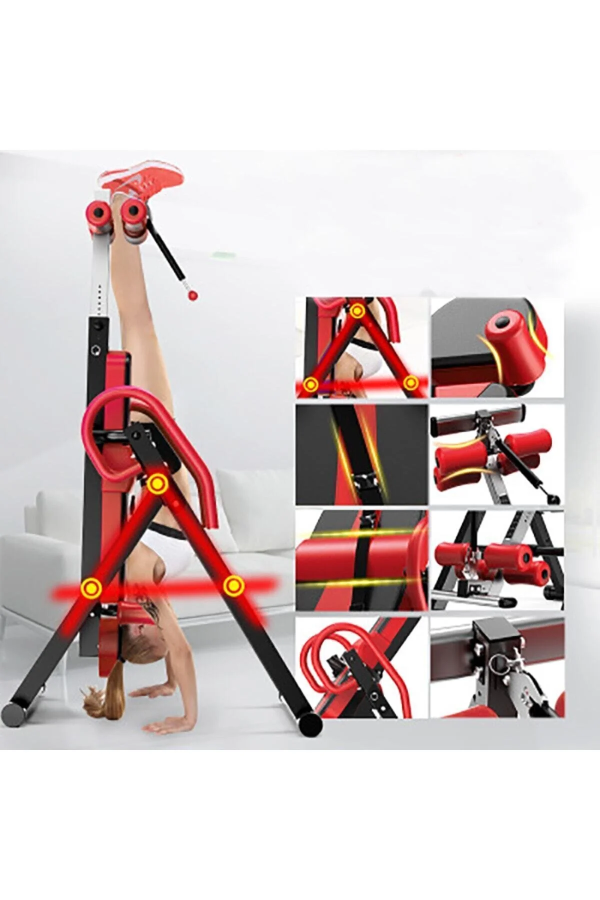 Genel Markalar Ters Duruş Sehpası, İnversiyon Terapi Aleti, Baş Aşağı Duruş Egzersiz Standı Inversion Therapy