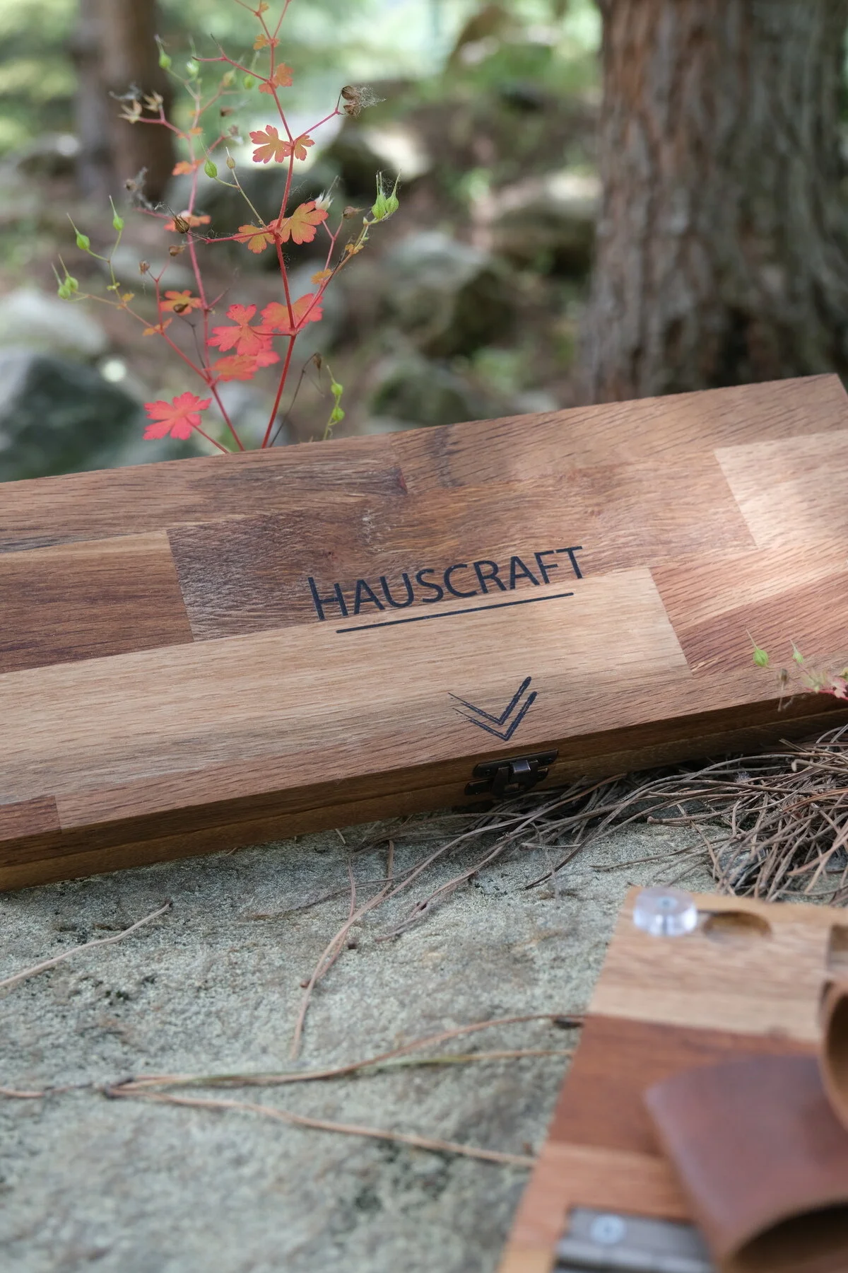 HAUSCRAFT Ahşap Kamp Kutusu, Kampçı Hediye Seti, Outdoor Saklama Kutusu
