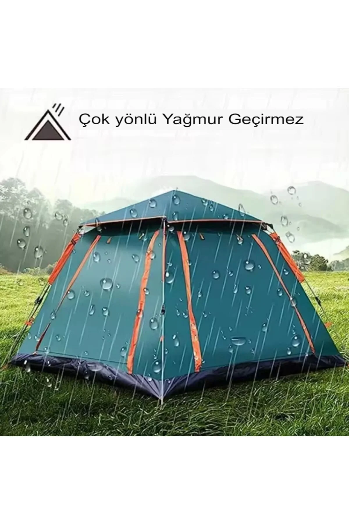 Havana 8 Kişilik Kare Çadır Tam Otamatik Tenteli Kamp Çadırı 240x240x156cm Portatif Anti-uv Su Geçirmez
