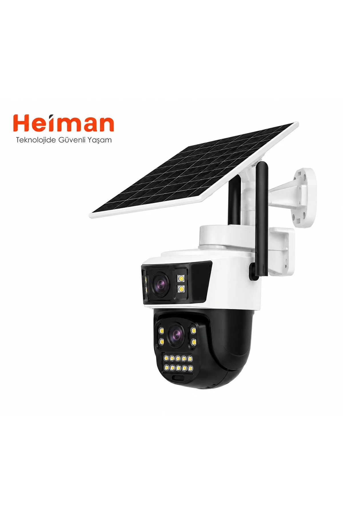 Heiman HM-850 2 Kameralı Solar PTZ 4G Sim Kartlı Kamera