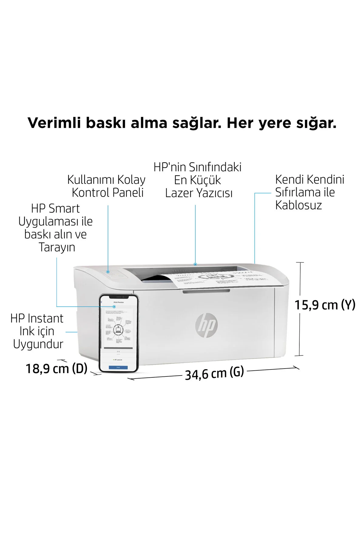 HP 7MD68A M111W Mono Wifi Lazer Yazıcı