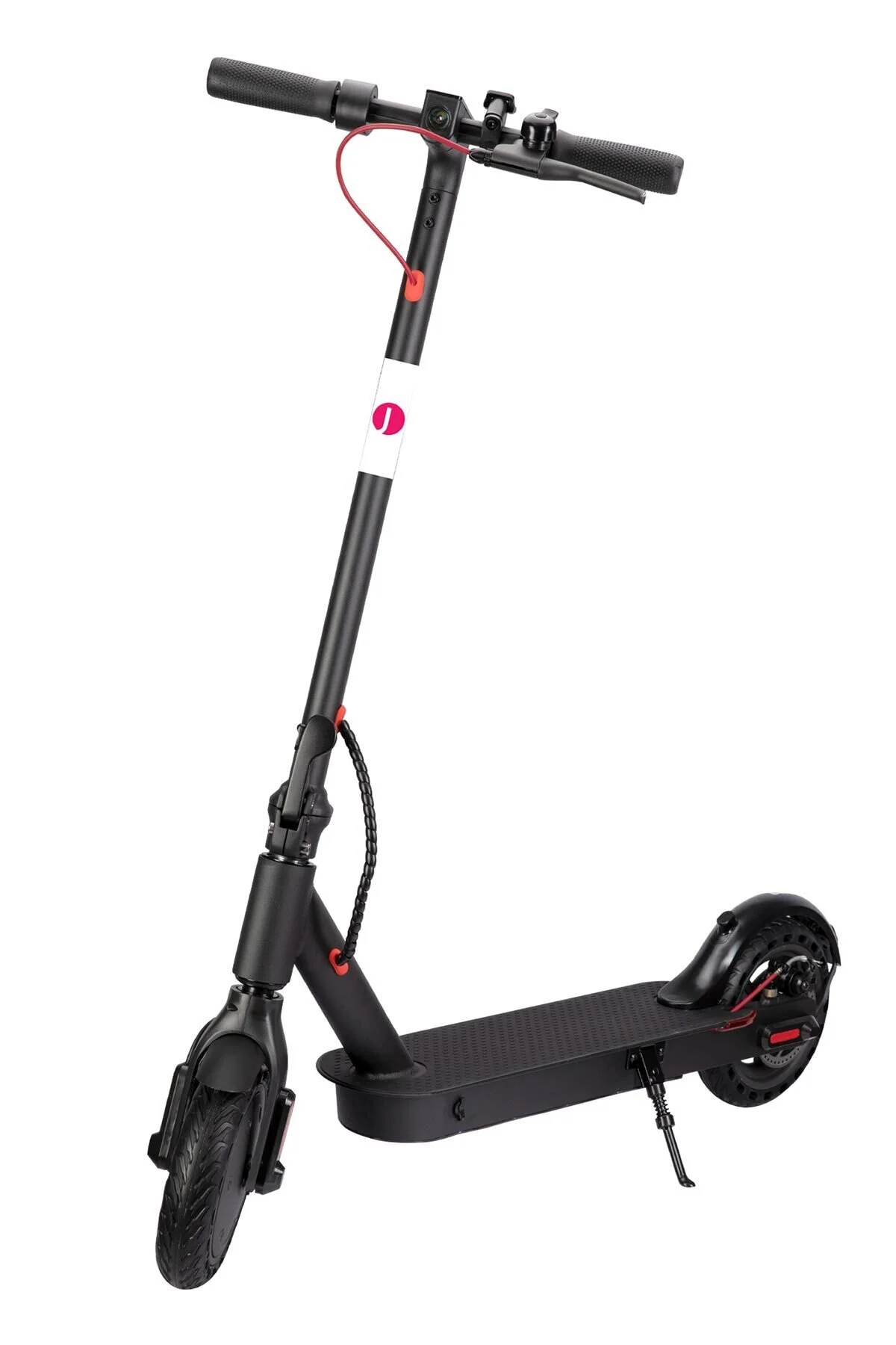 Jibo LCD Ekranlı 350w 120kg Taşıyan Dolgu Lastikli Cruise Kontrollü Elektrikli Scooter Siyah