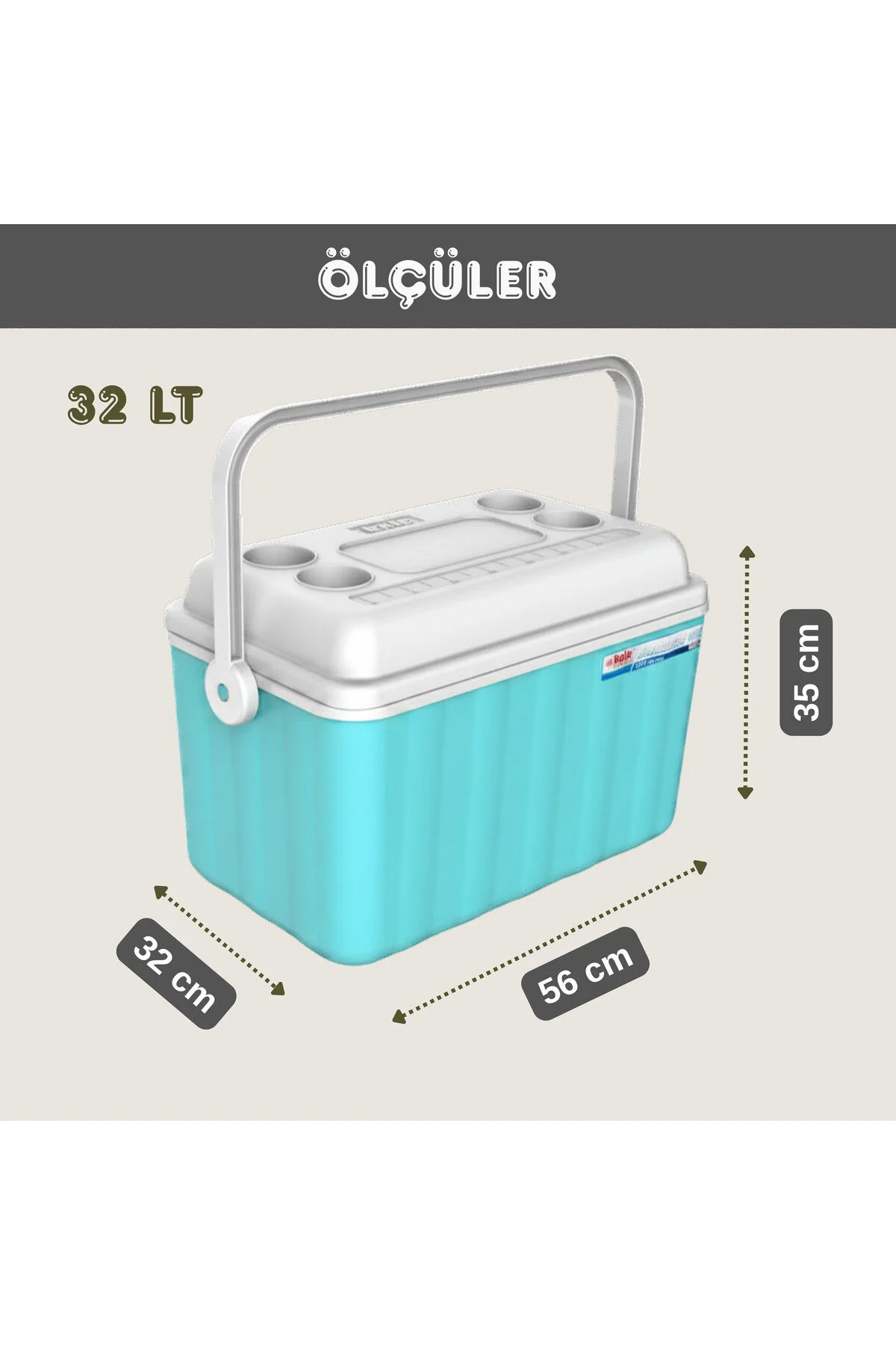 Kale Termos 32 LT BUZLUK TERMOS (1015 COOLER BOX) AÇIK MAVİ