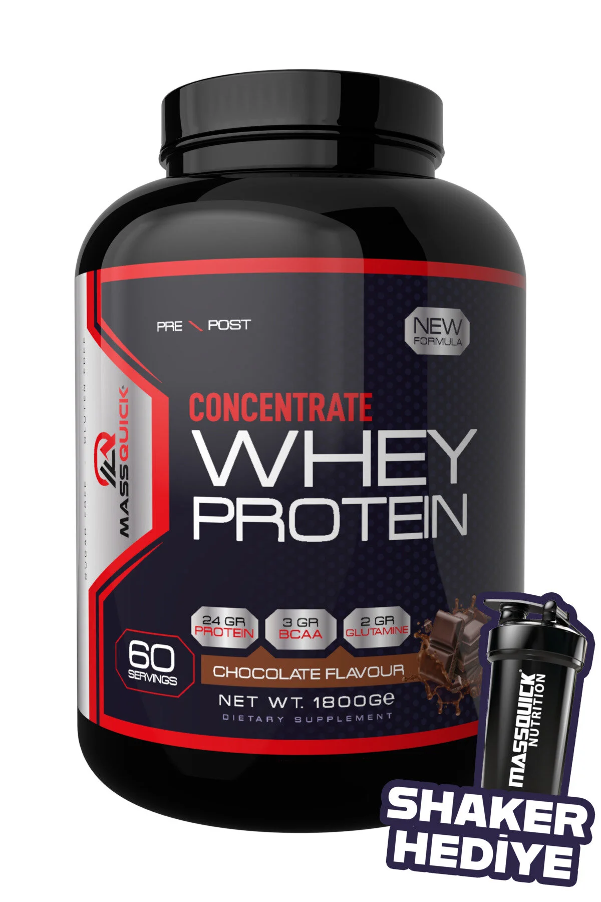 massquick Protein Tozu Çikolata Aromalı Whey Protein 1800g 60 Servis