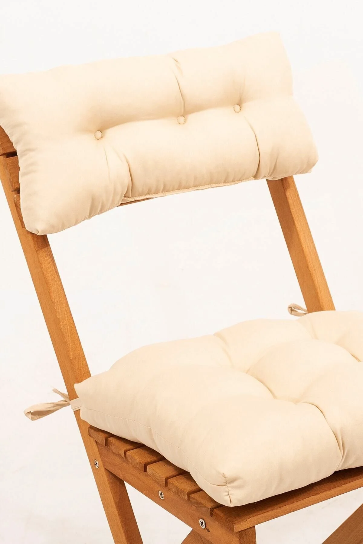 Meya Dekor Minderli Balkon Bahçe Mutfak 3'lü Bistro Set Katlanır Masa sandalye 50x50