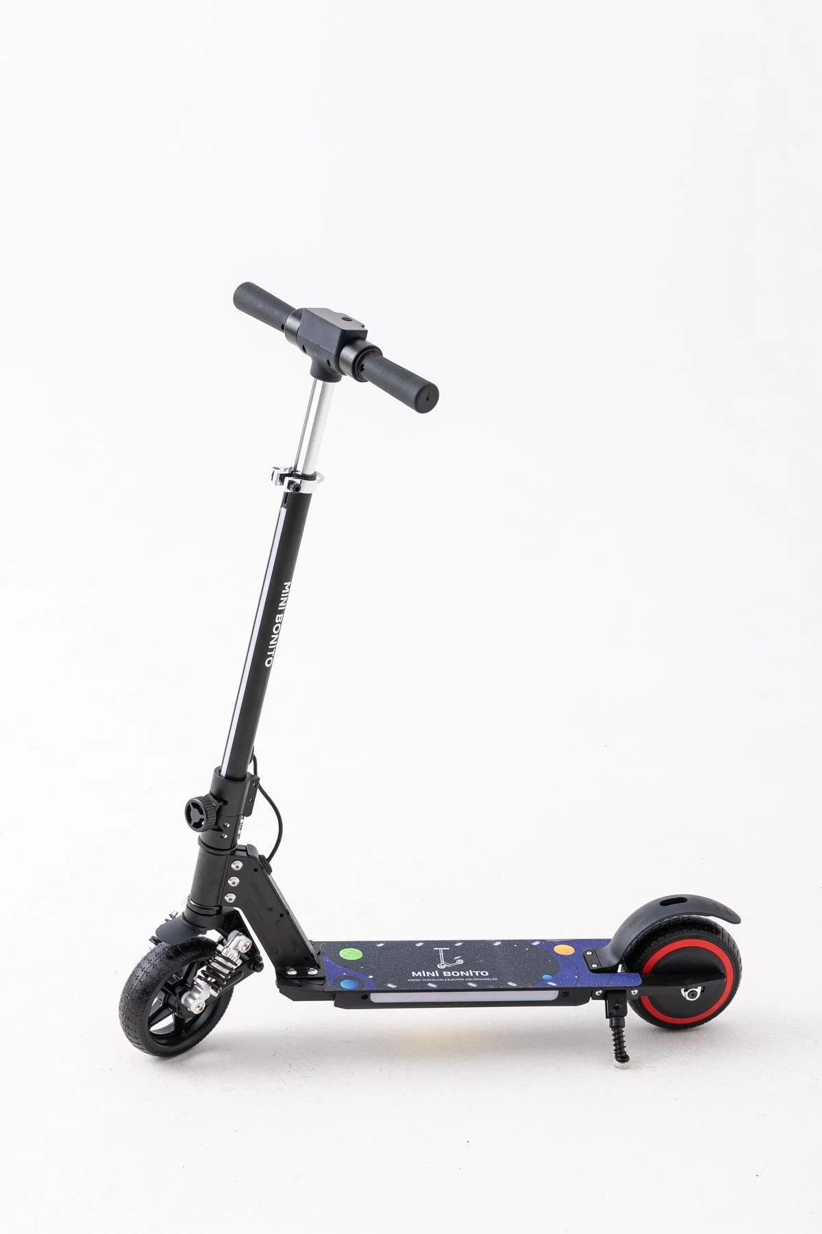 MODAONN MİNİ BONİTO Çocuk Katlanabilir, LED Işıklı, Amortisörlü Elektrikli Scooter – Ayarlanabilir Direksiyo
