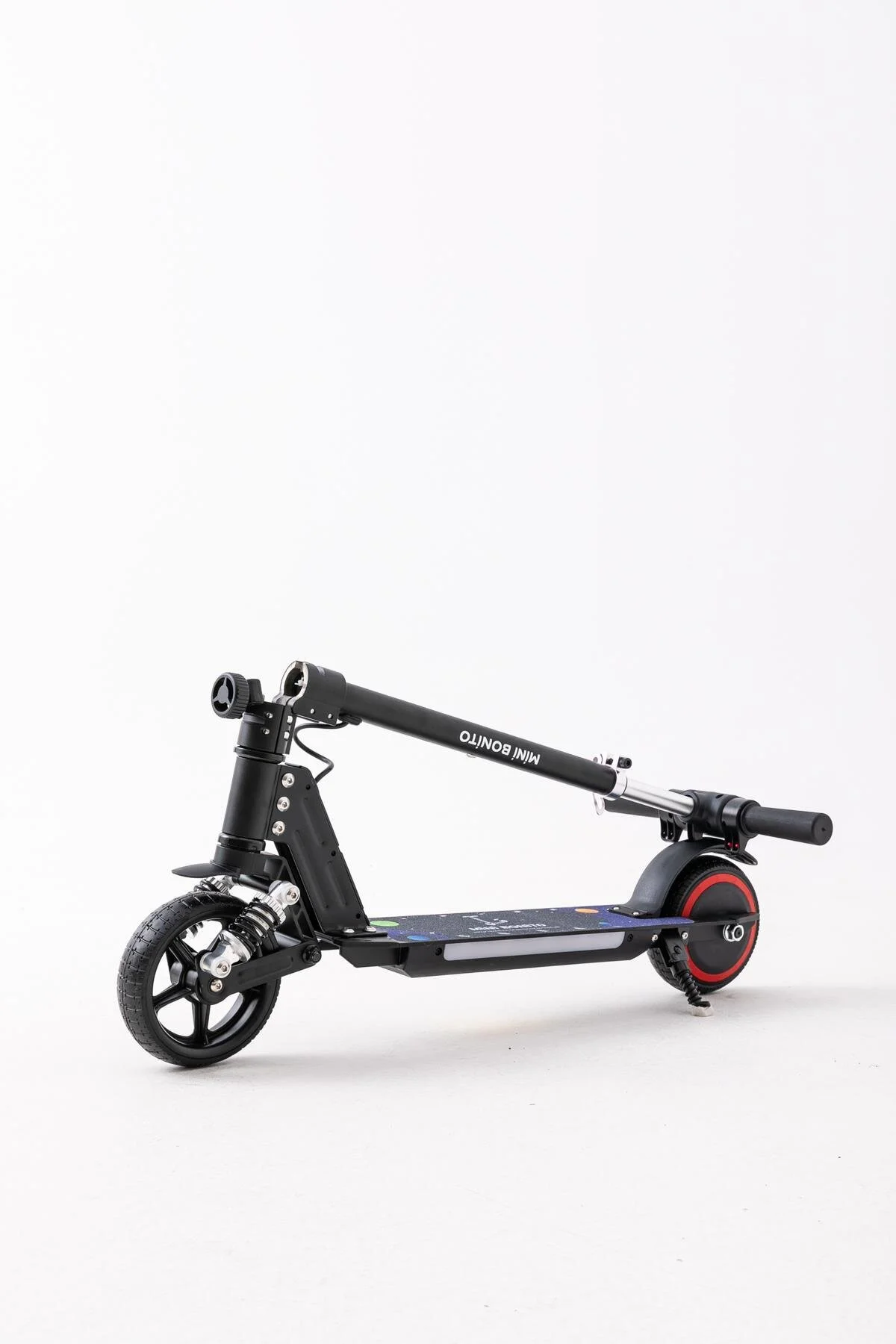 MODAONN MİNİ BONİTO Çocuk Katlanabilir, LED Işıklı, Amortisörlü Elektrikli Scooter – Ayarlanabilir Direksiyo