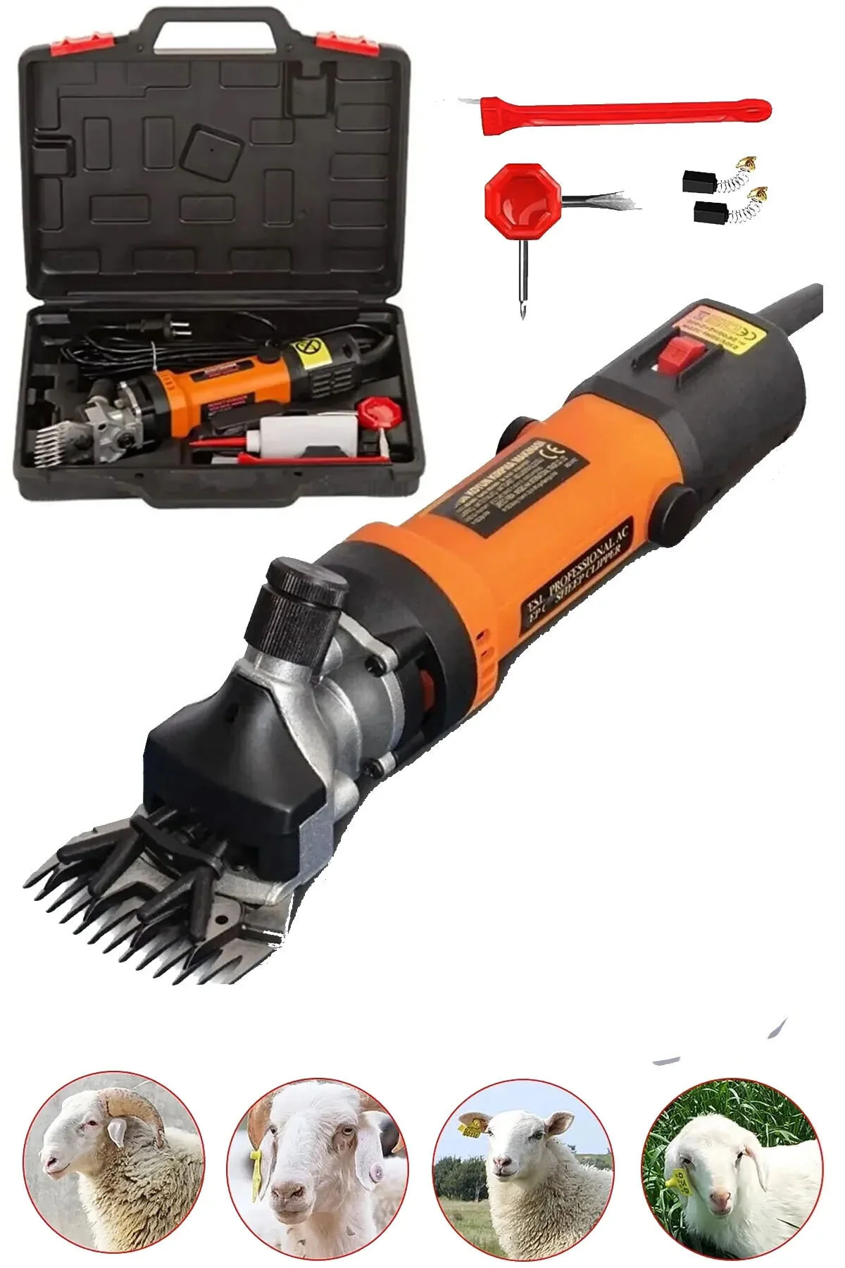 MOONSHOP Pro Alman Seri Metal Şanzuman Devir Ayarlı Profesyonel Koyun Kırpma Makinesi....