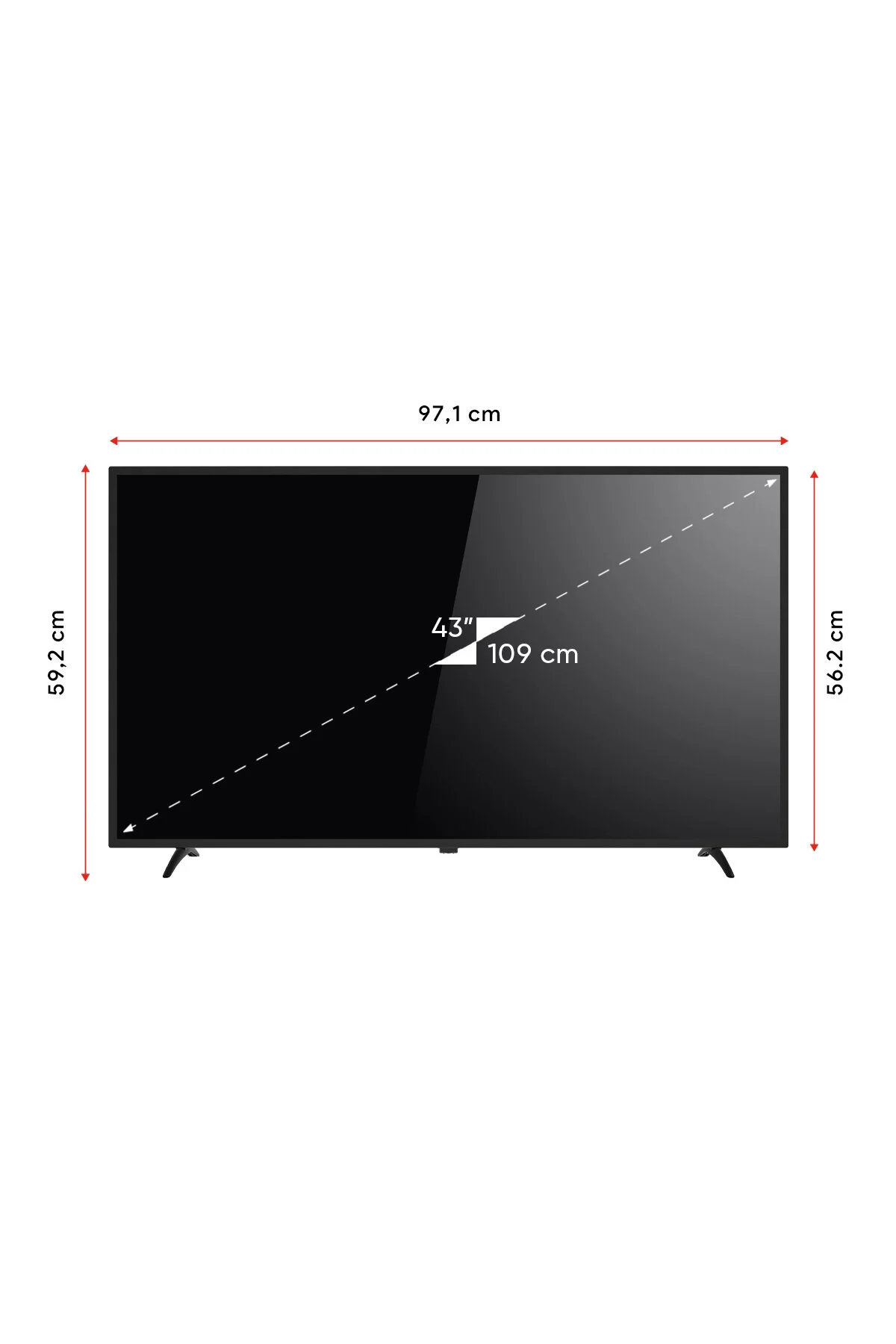 Next YE-43020G6 43" 109 Ekran Full HD Led Ekran